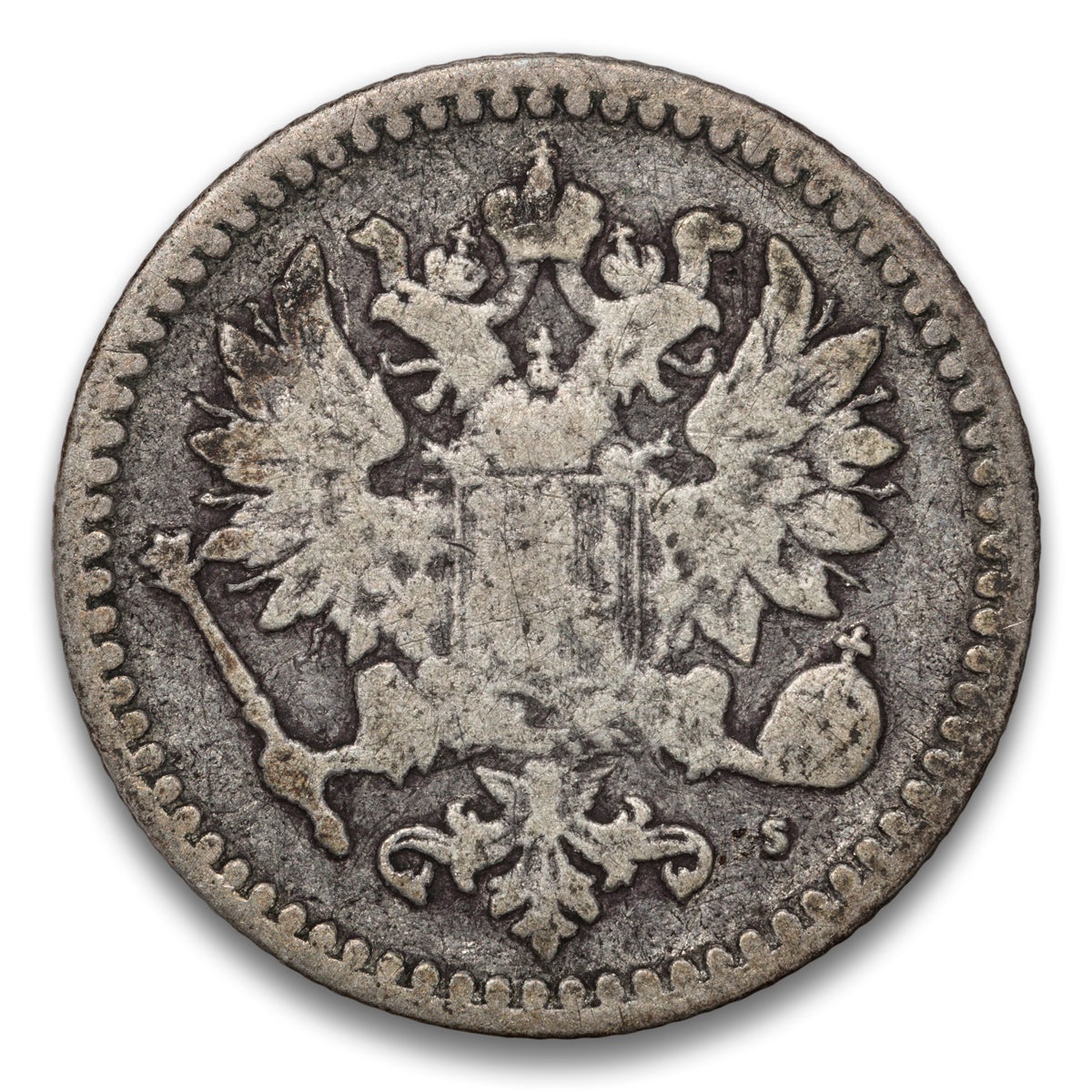 Finland Silver 50 Pennia 1871 S