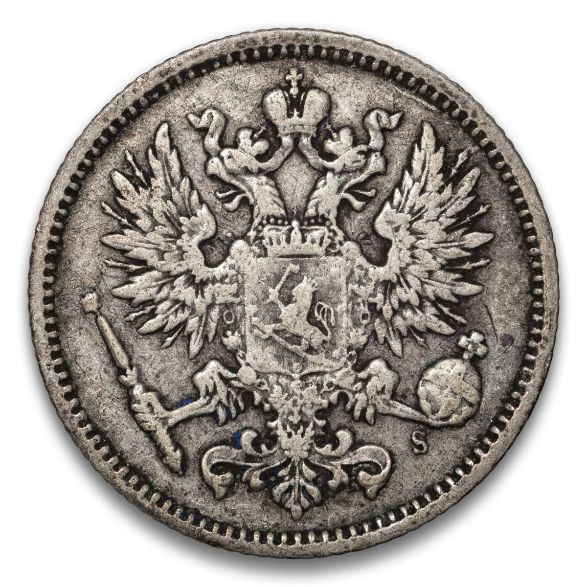 Finland Silver 50 Pennia 1874 S