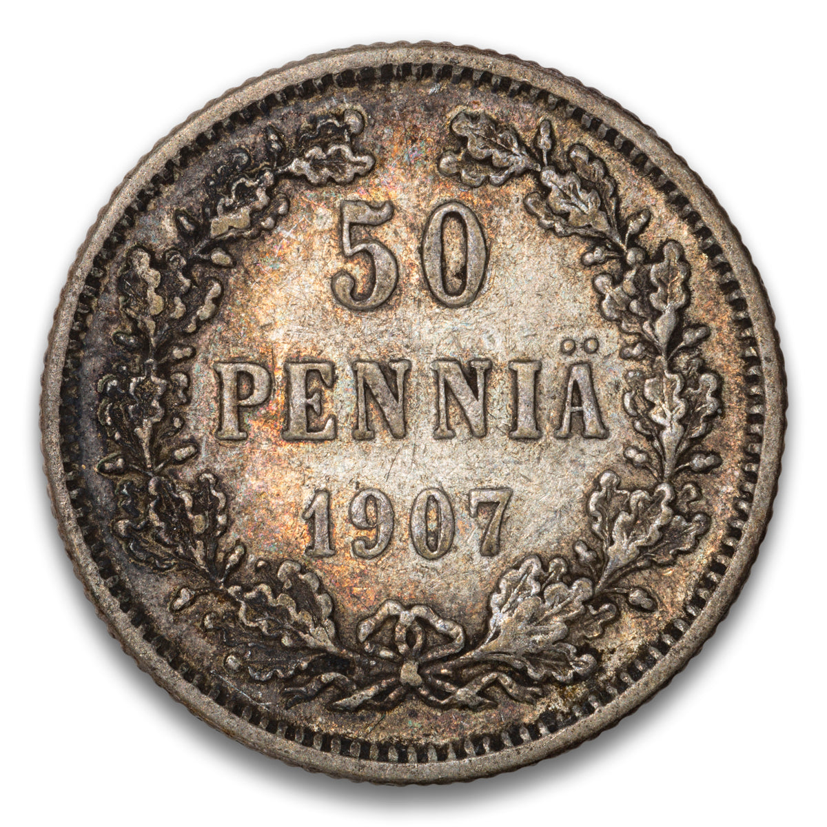 Finland Silver 50 Pennia 1907 L