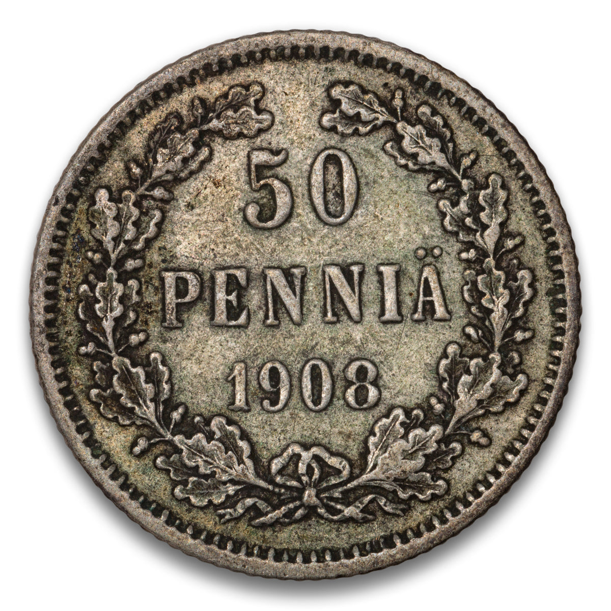 Finland Silver 50 Pennia 1908 L