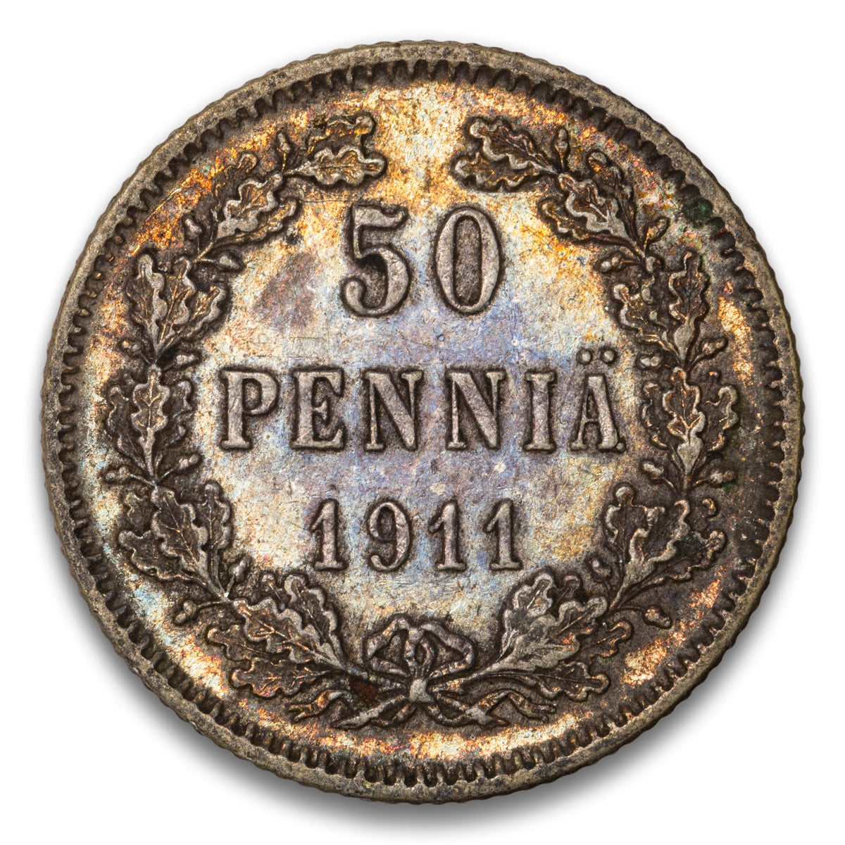 Finland Silver 50 Pennia 1911 L