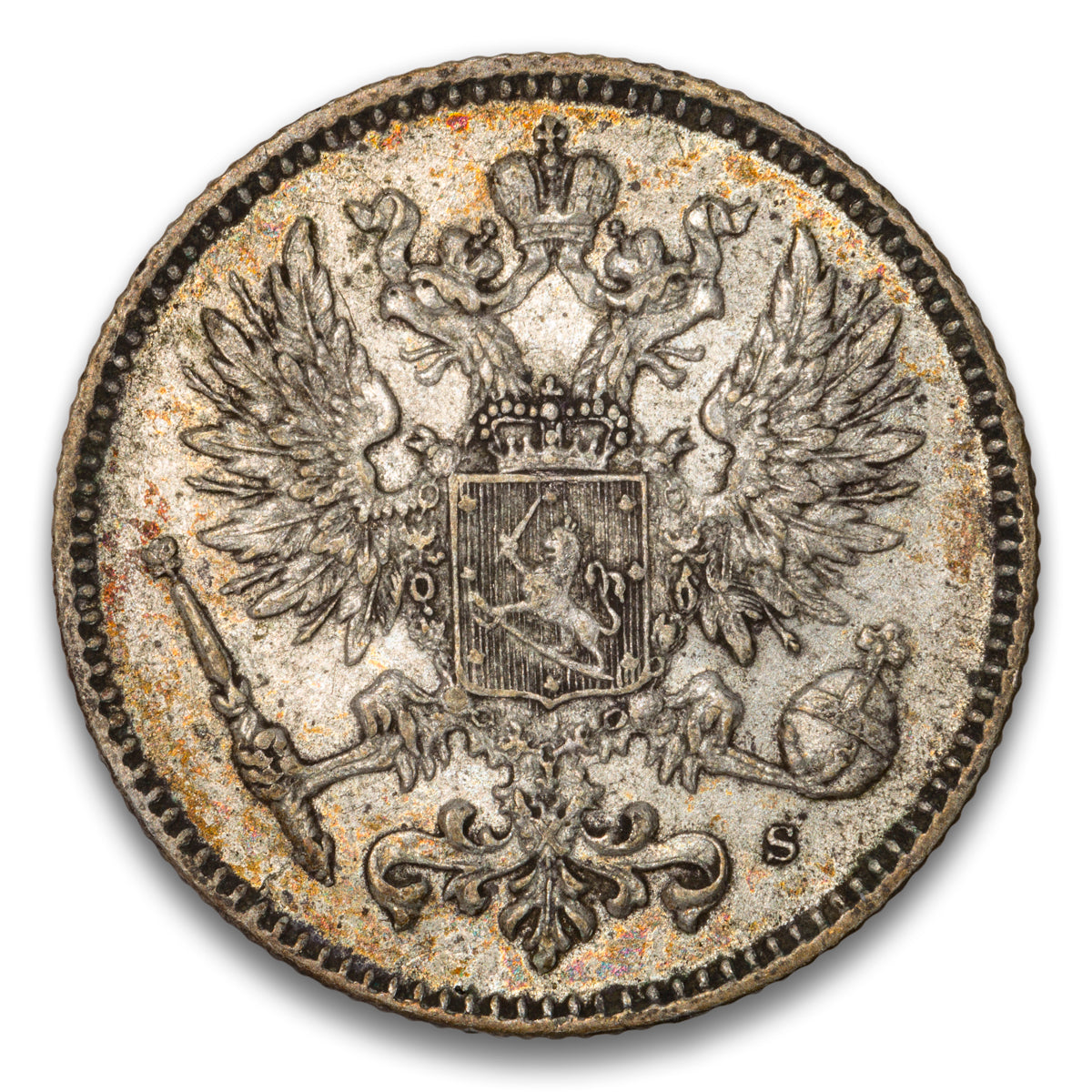 Finland Silver 50 Pennia 1914 S