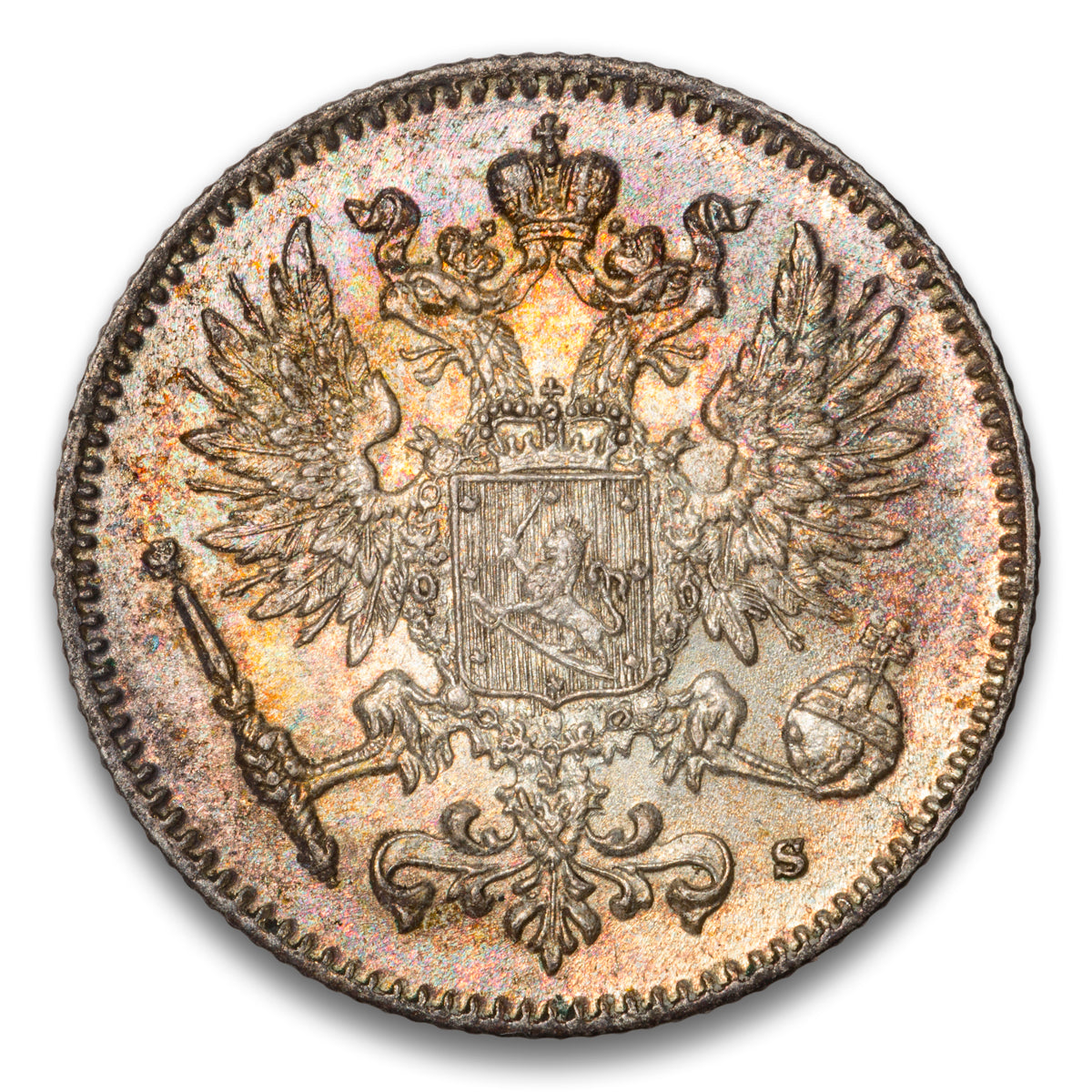 Finland Silver 50 Pennia 1915 S