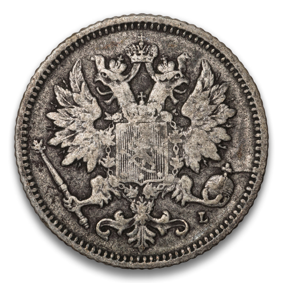 Finland Silver 25 Pennia 1894 L