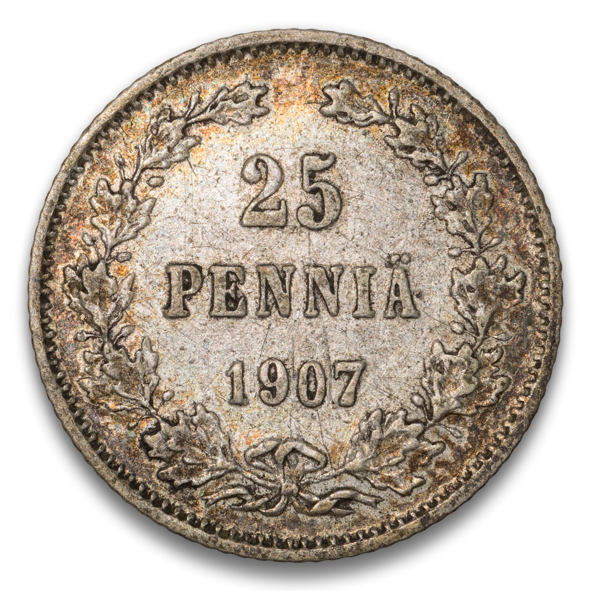 Finland Silver 25 Pennia 1907 L