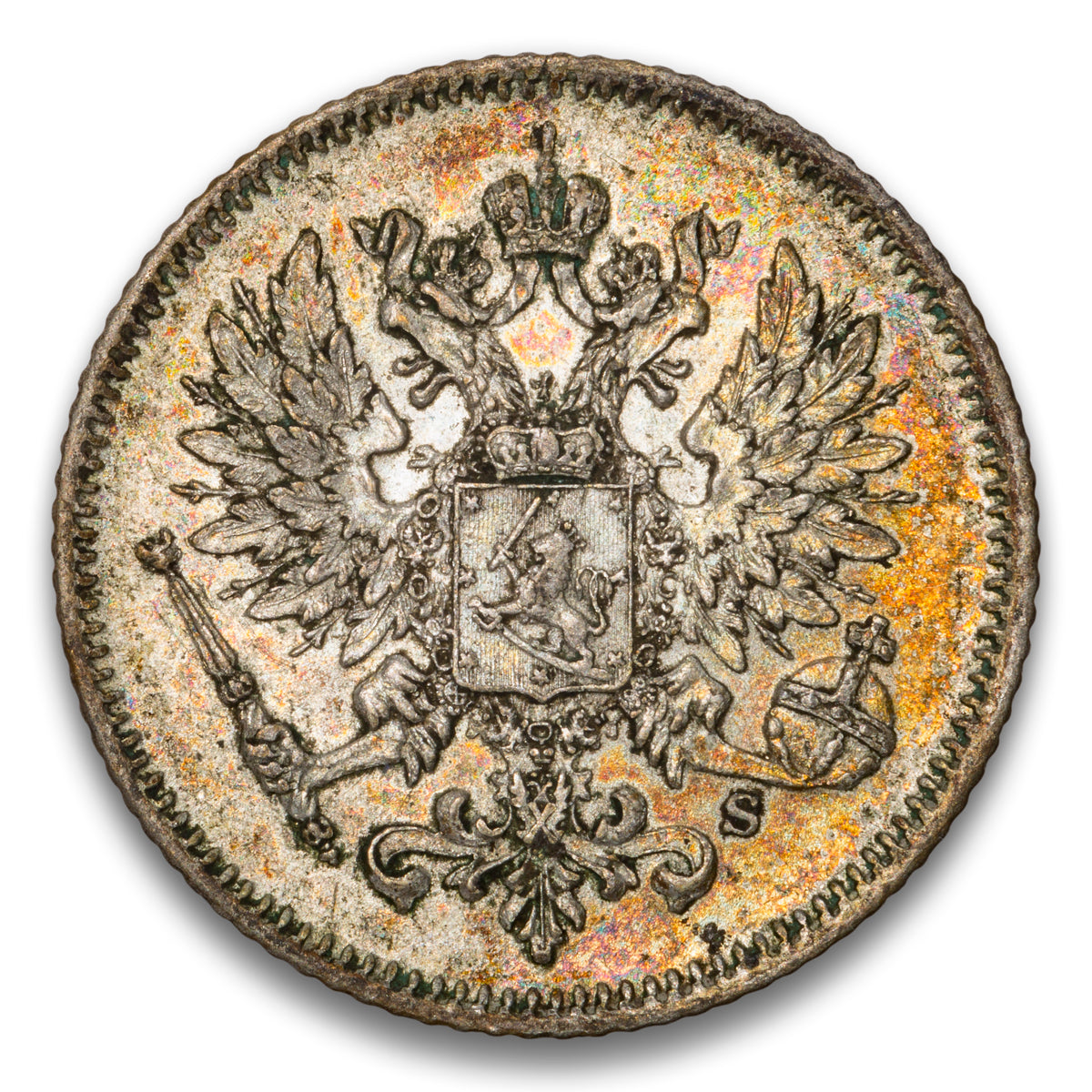 Finland Silver 25 Pennia 1913 S