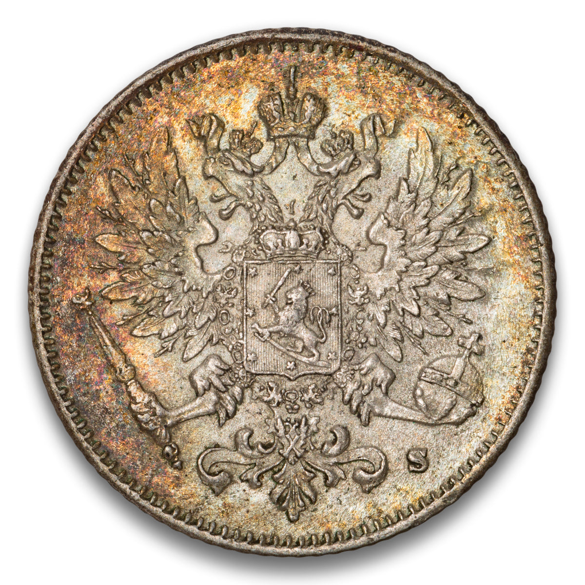 Finland Silver 25 Pennia 1916 S