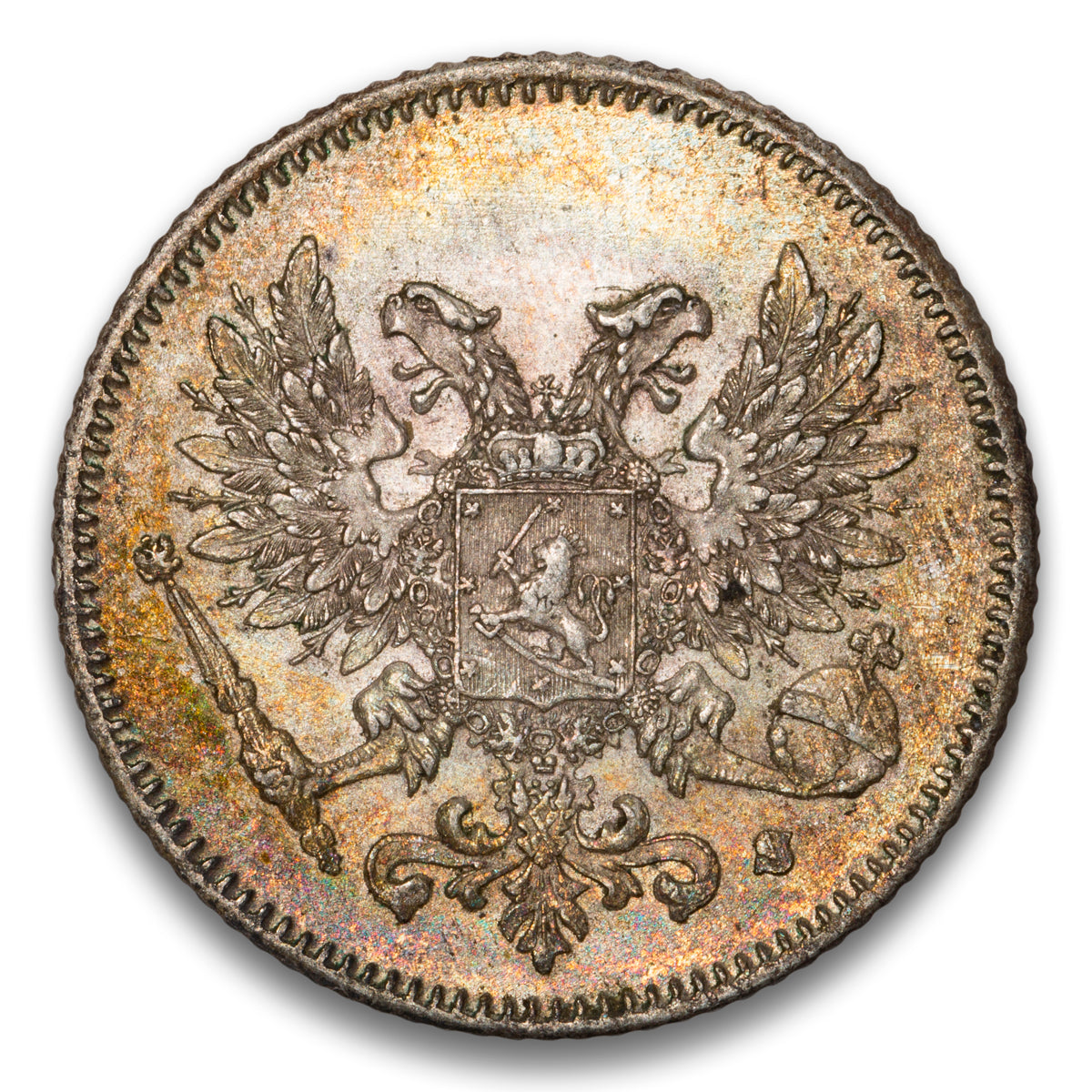 Finland Silver 25 Pennia 1917 S