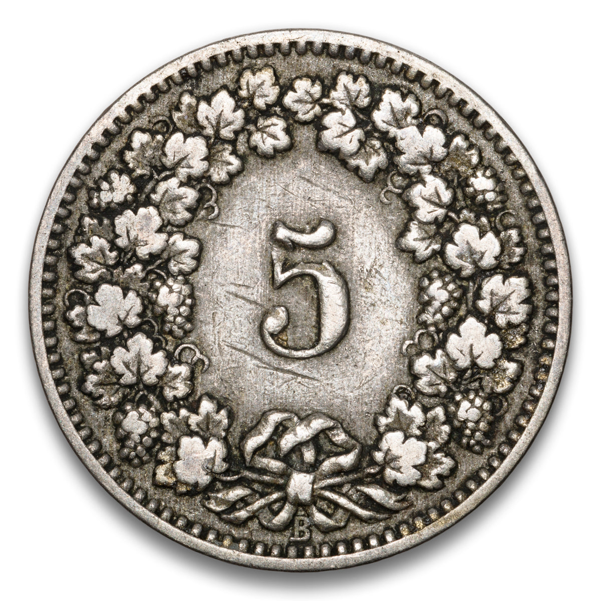 Switzerland Bronze 5 Rappen 1891 B