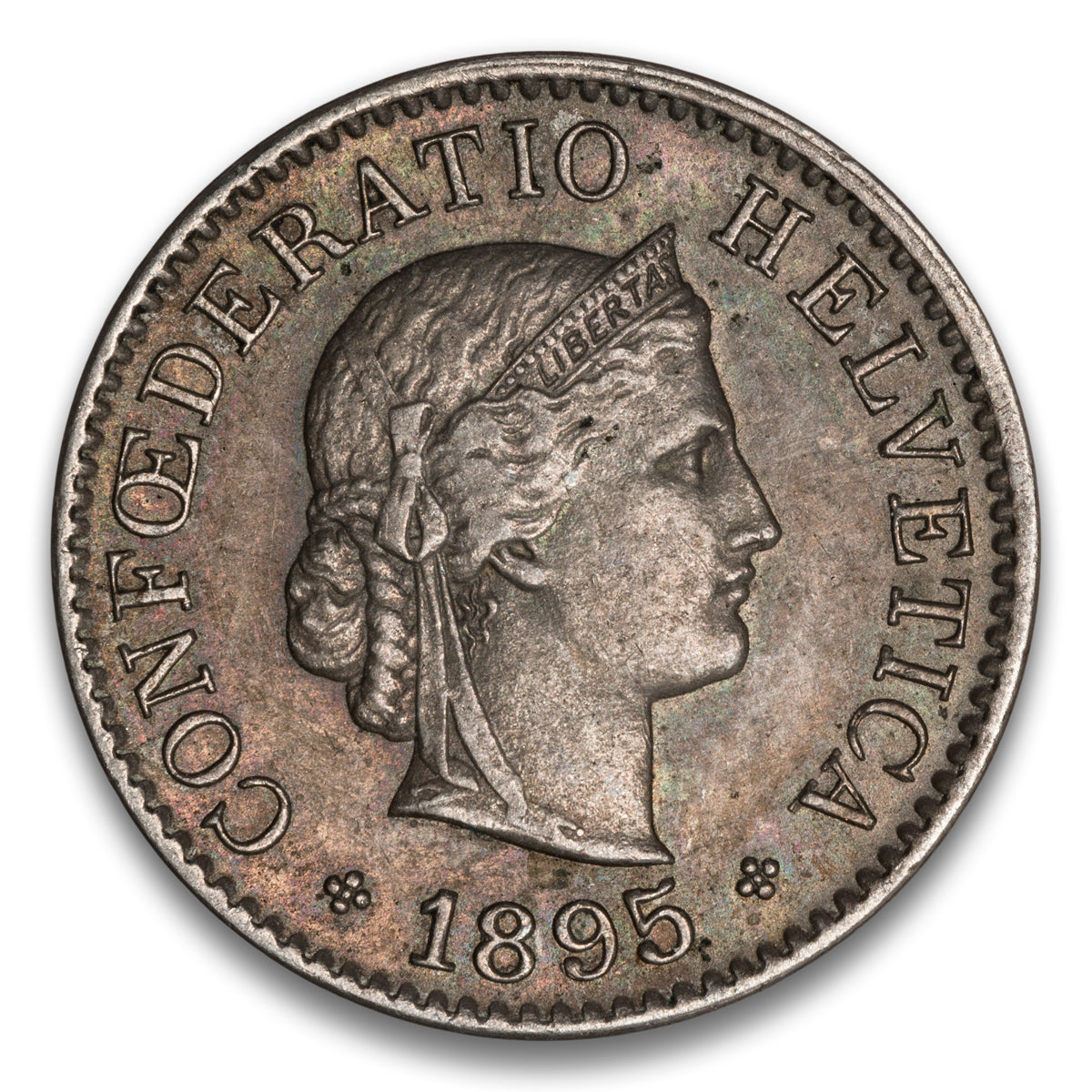 Switzerland Bronze 5 Rappen 1895 B