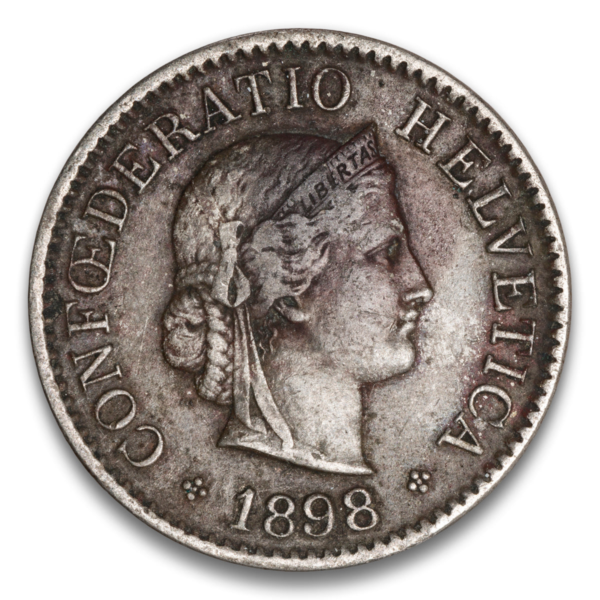 Switzerland Bronze 5 Rappen 1898 B
