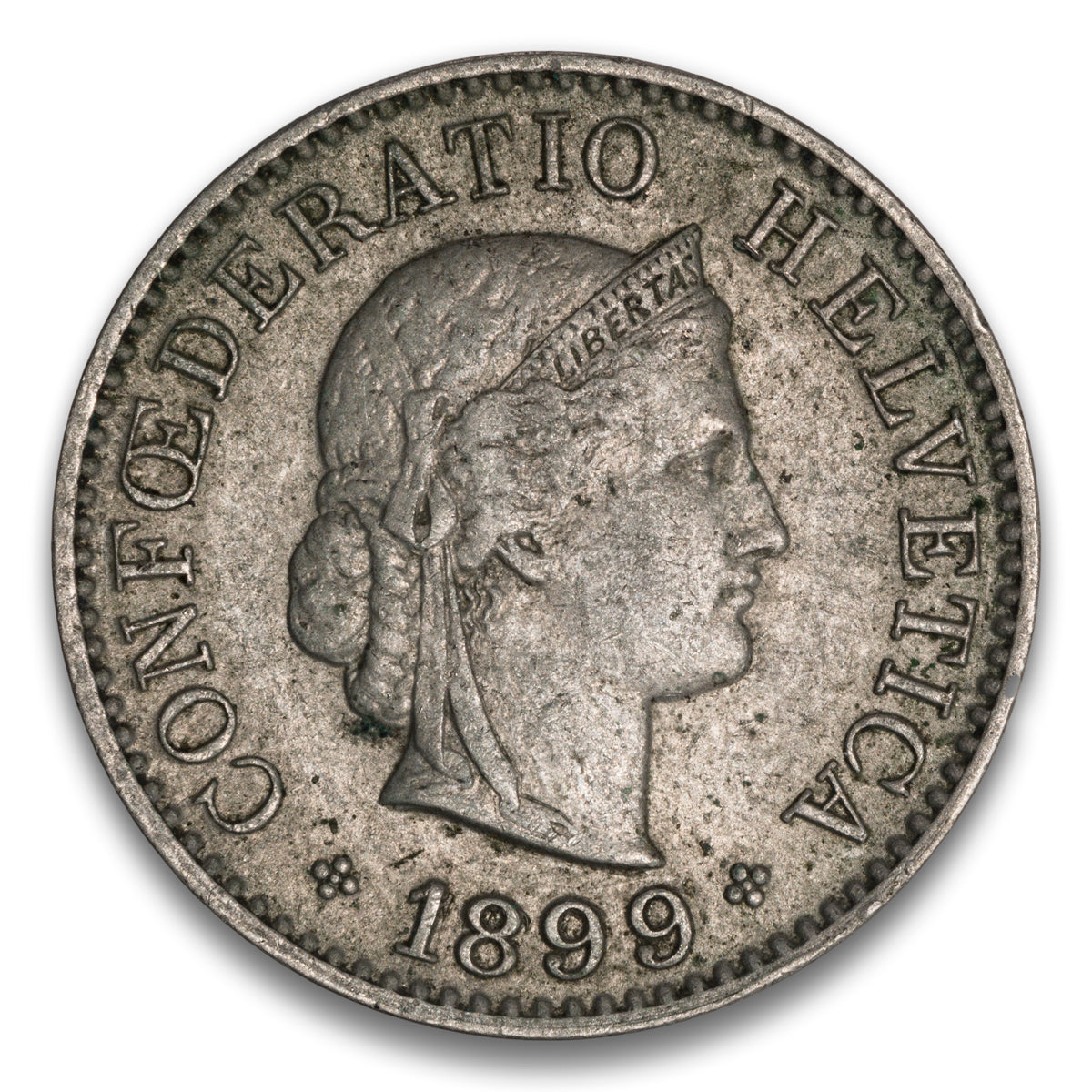 Switzerland Bronze 5 Rappen 1899 B