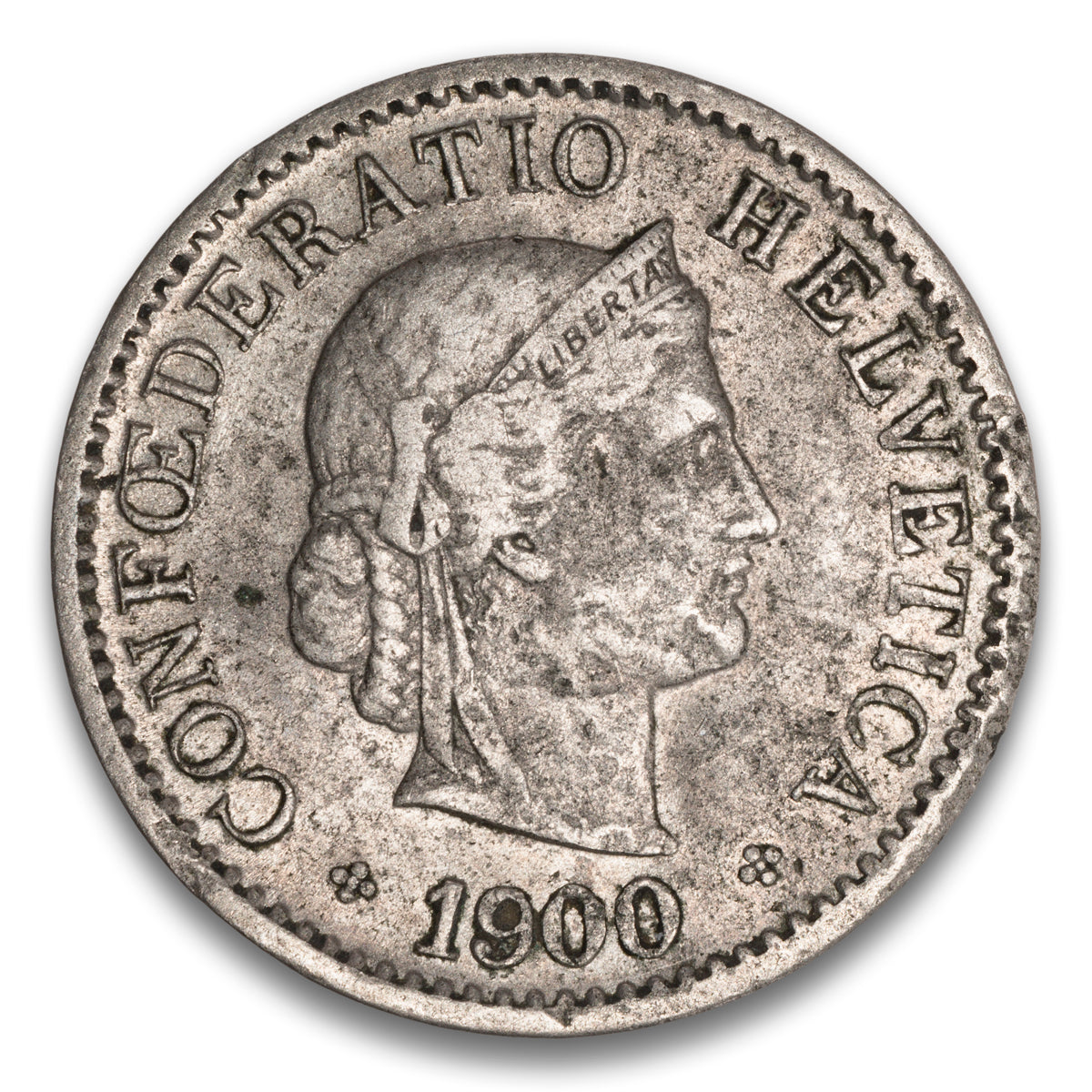 Switzerland Bronze 5 Rappen 1900 B