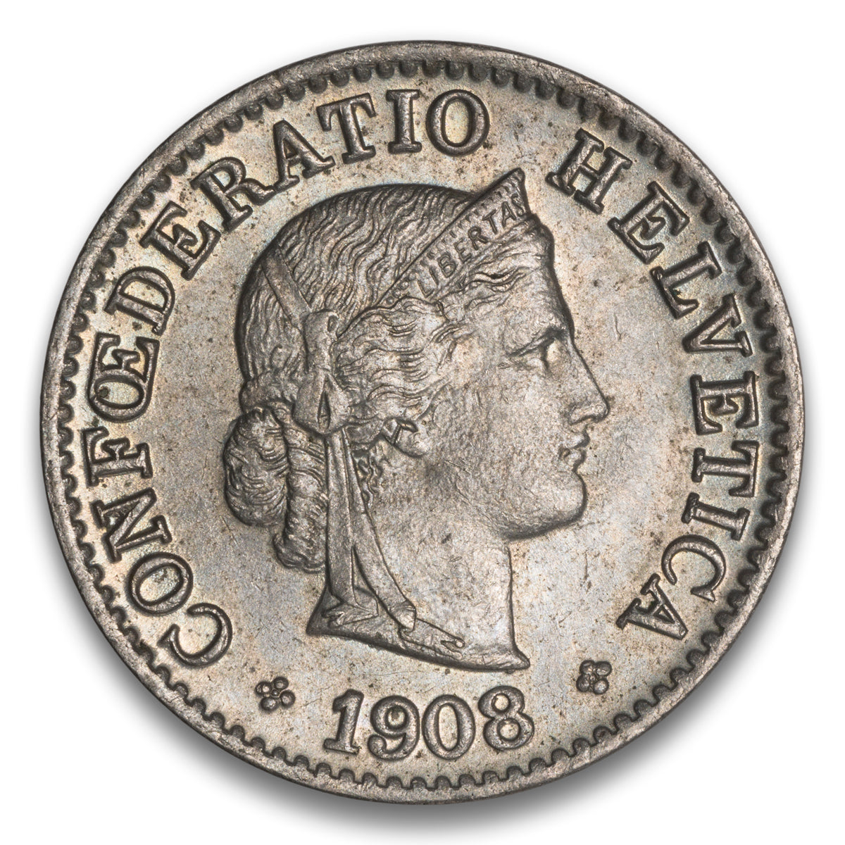 Switzerland 5 Rappen 1908 B