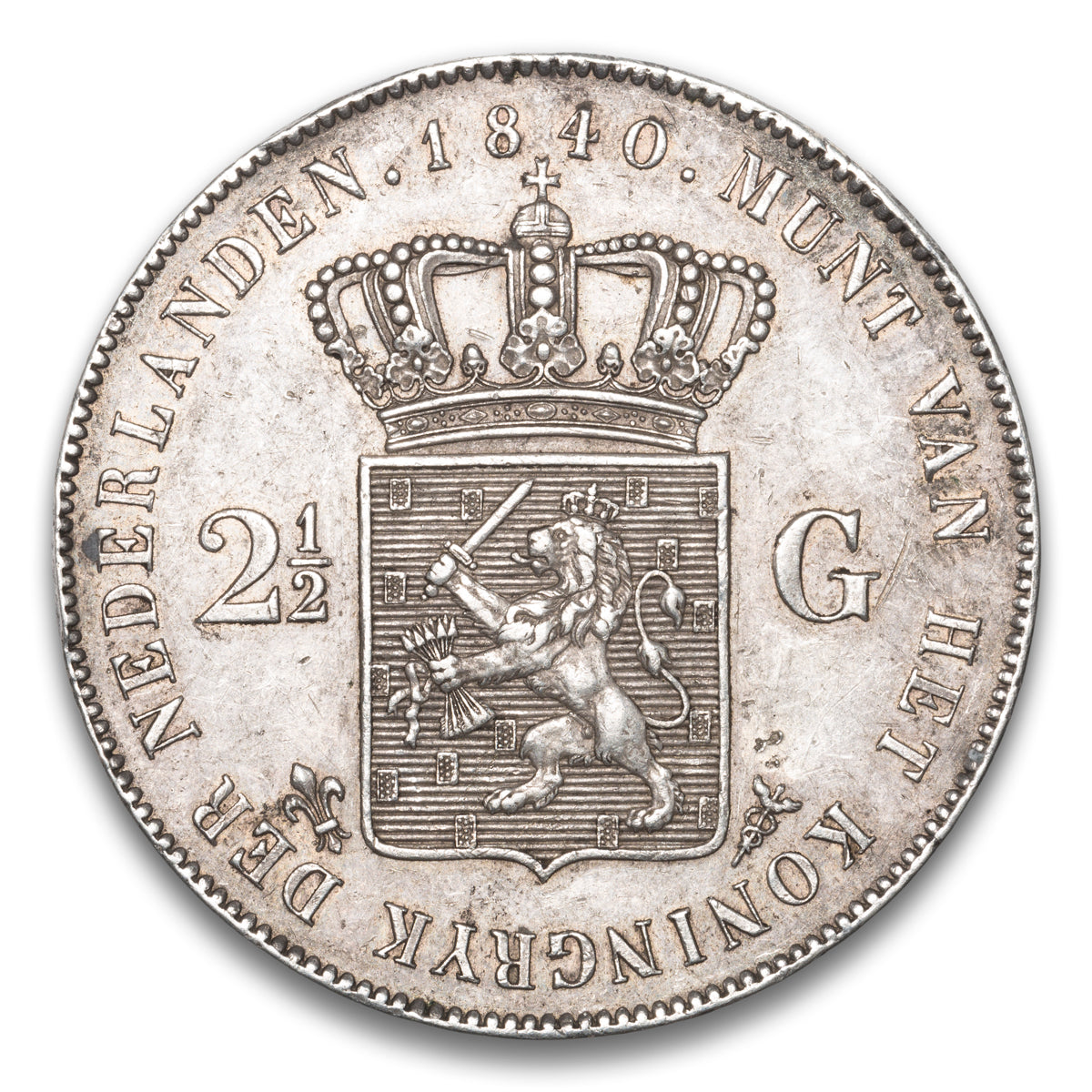 Netherlands 2 1/2 Gulden 1840