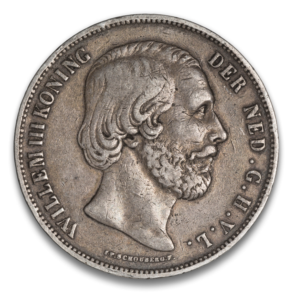 Netherlands 2 1/2 Gulden 1862
