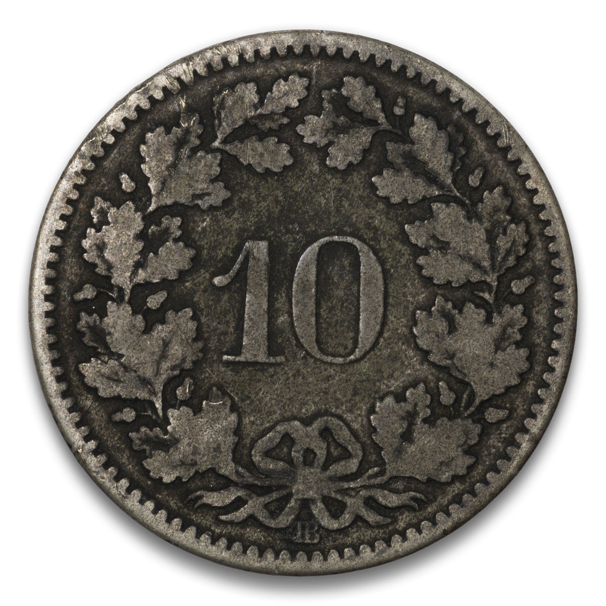 Switzerland 10 Rappen 1850 BB