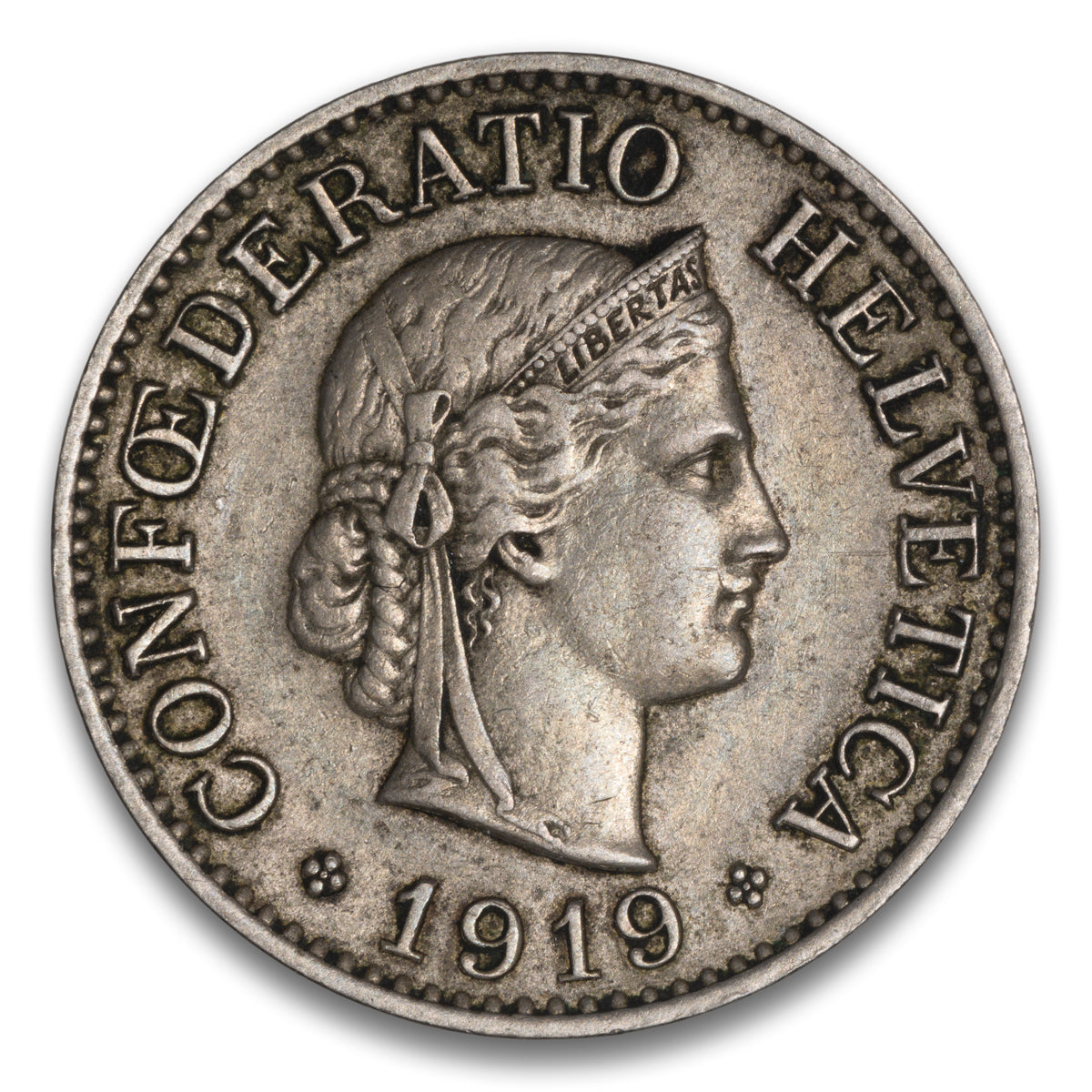 Switzerland 10 Rappen 1919 B
