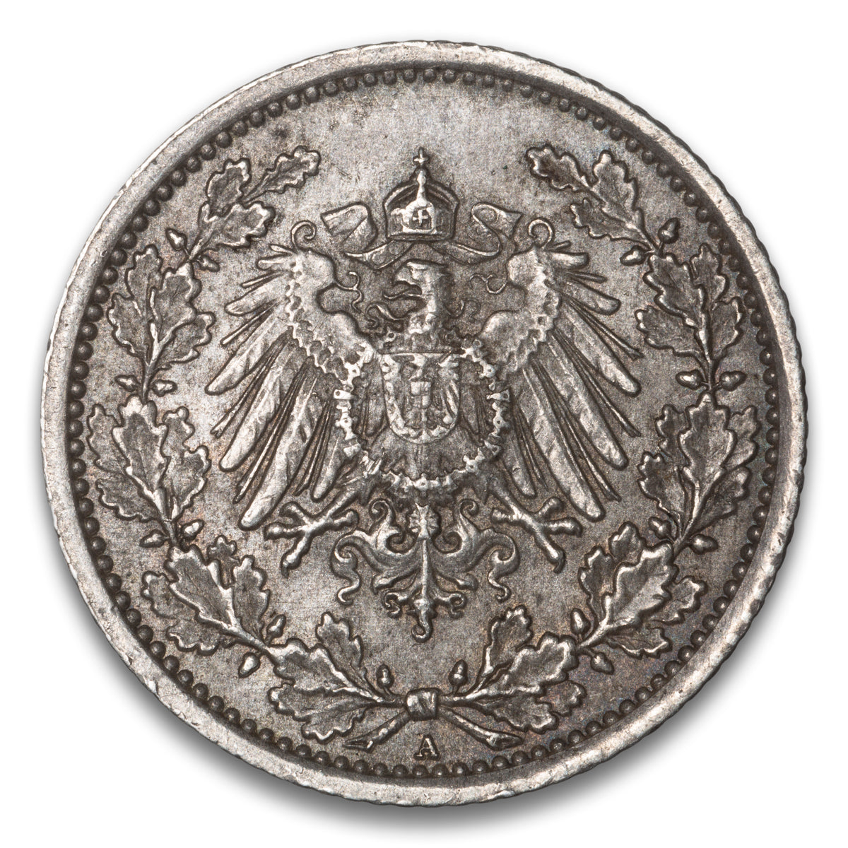 Germany 1/2 Mark 1918 A