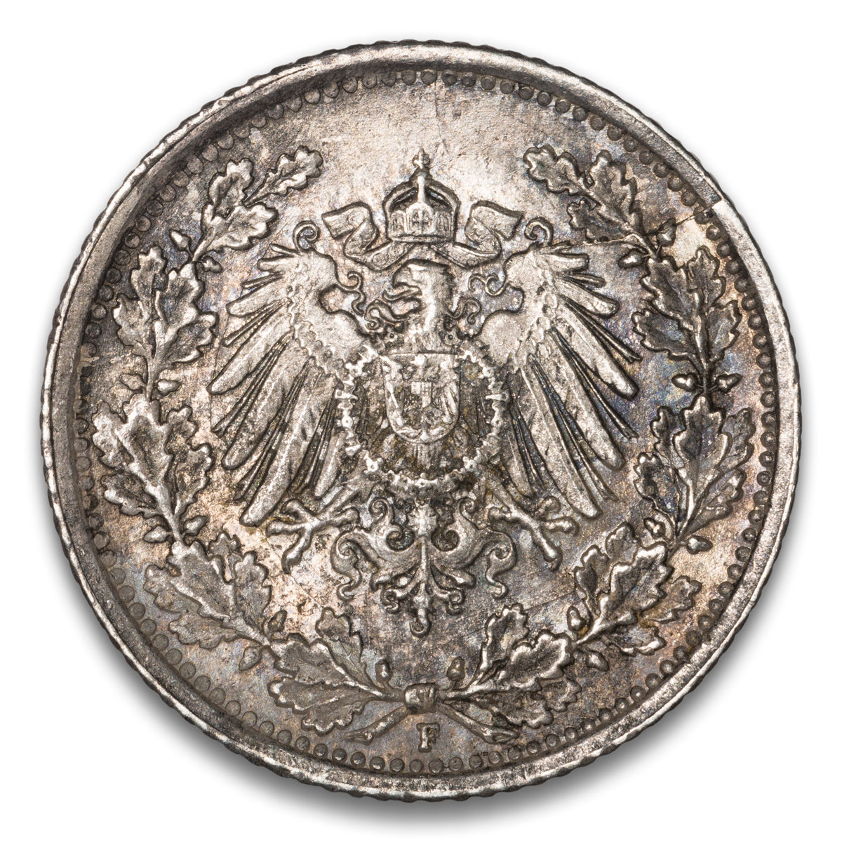 Germany 1/2 Mark 1918 F