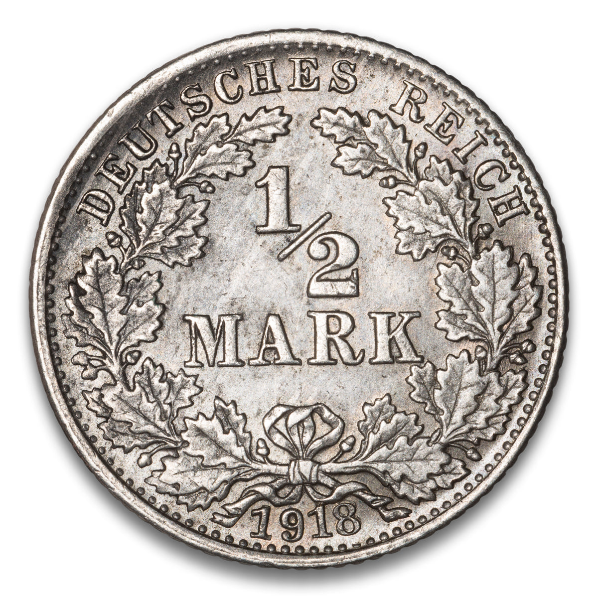 Germany 1/2 Mark 1918 J