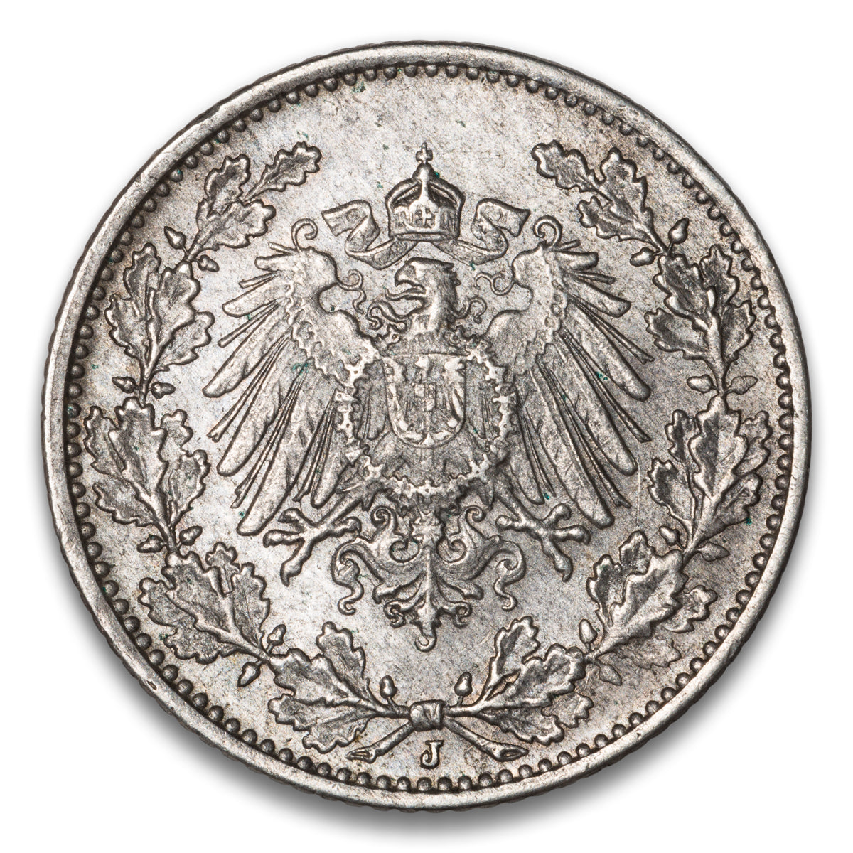 Germany 1/2 Mark 1918 J