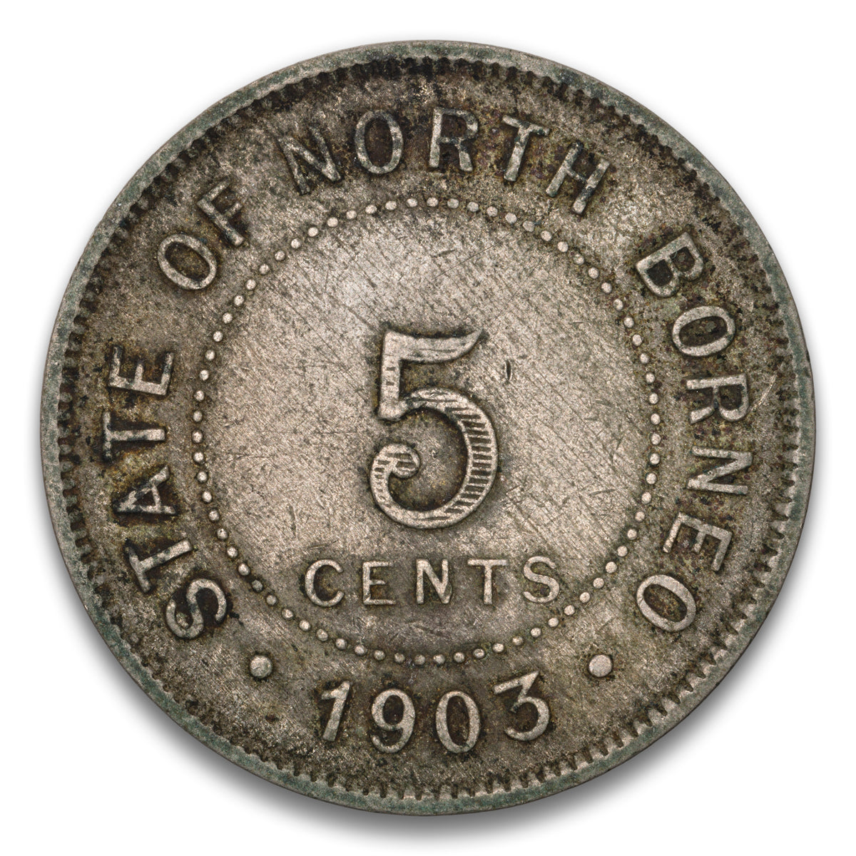 British North Borneo 5 Cents 1903 H