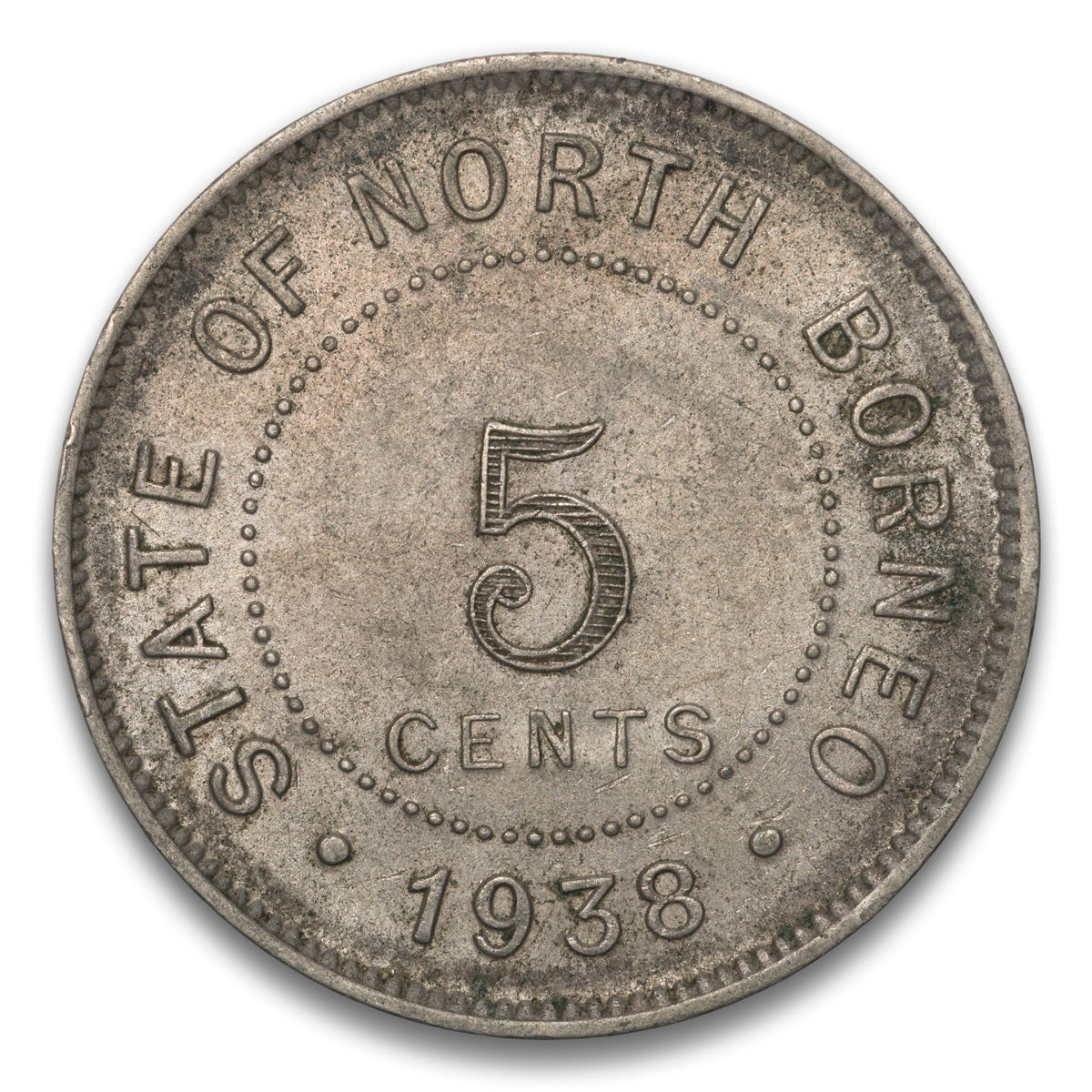 British North Borneo 5 Cents 1938 H