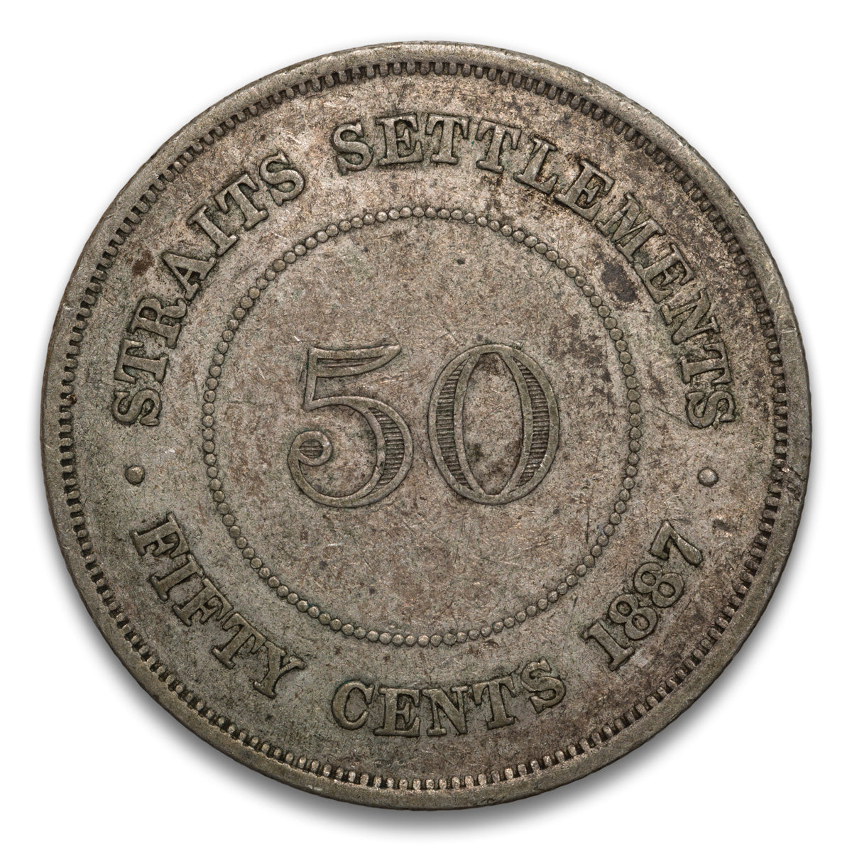 Straits Settlements 50 Cents 1887