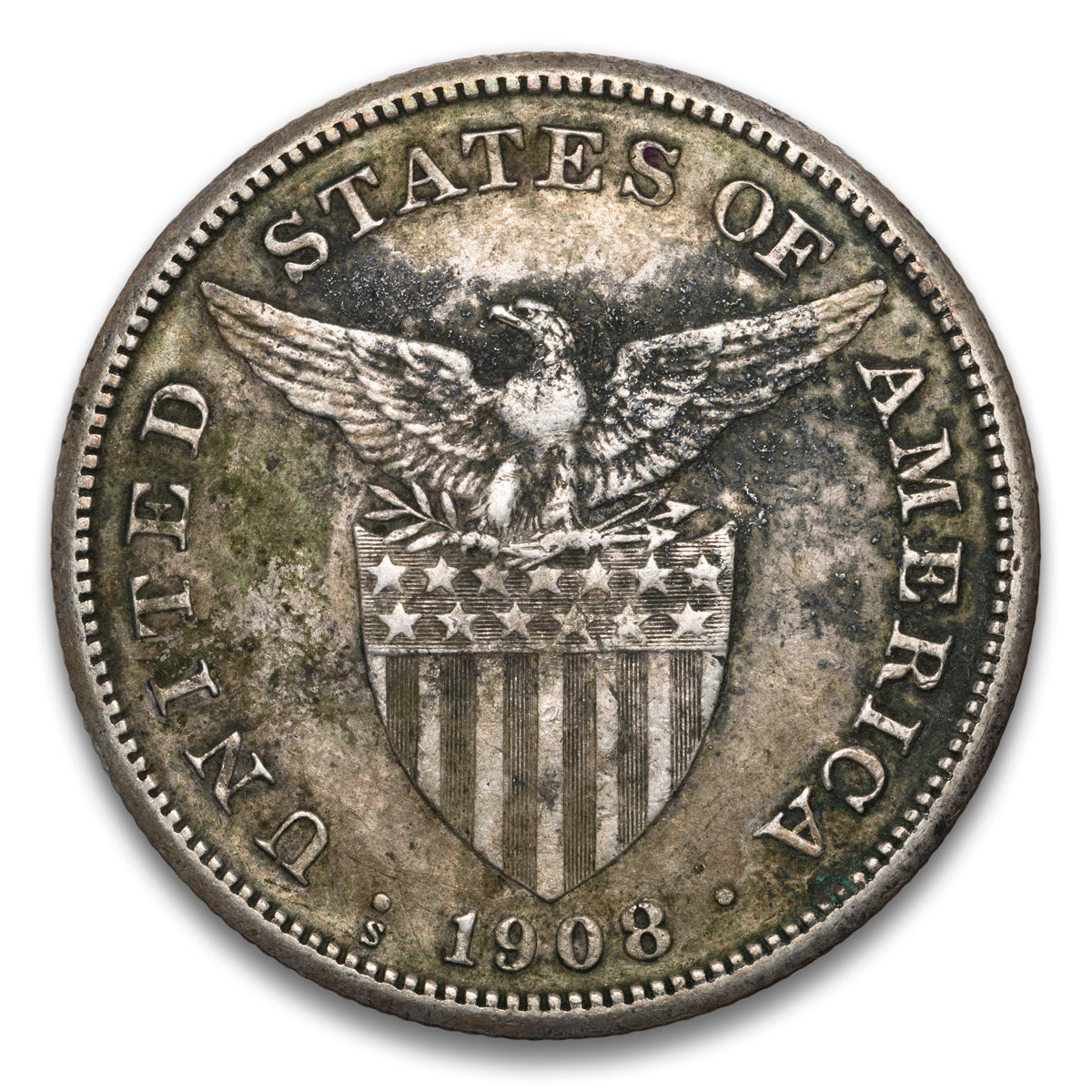 Philippines 1 Peso 1908 S