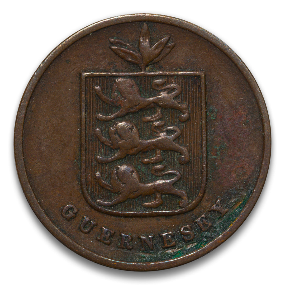 Guernsey 1 Double 1868 [68 over 30]