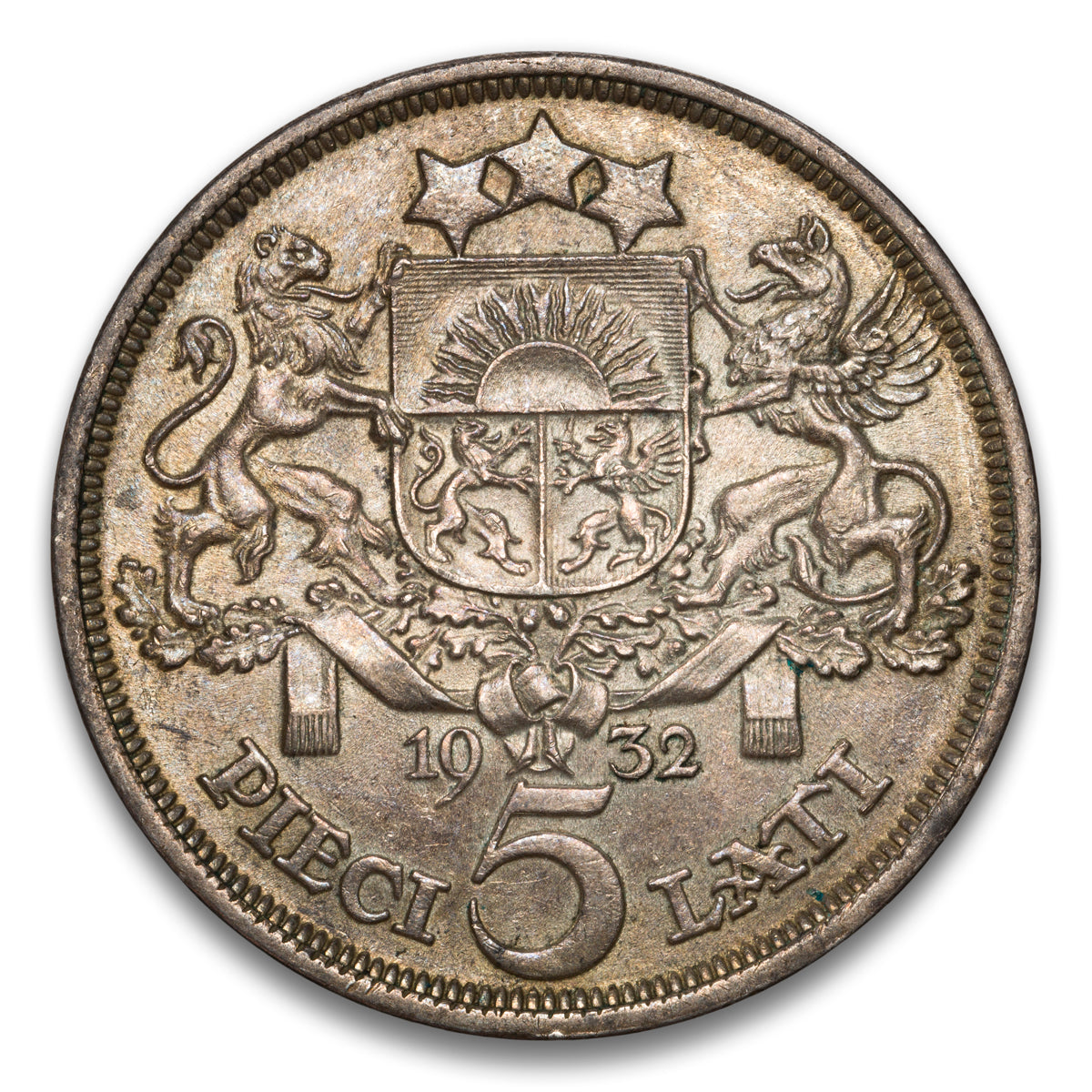 Latvia 5 Lati 1932
