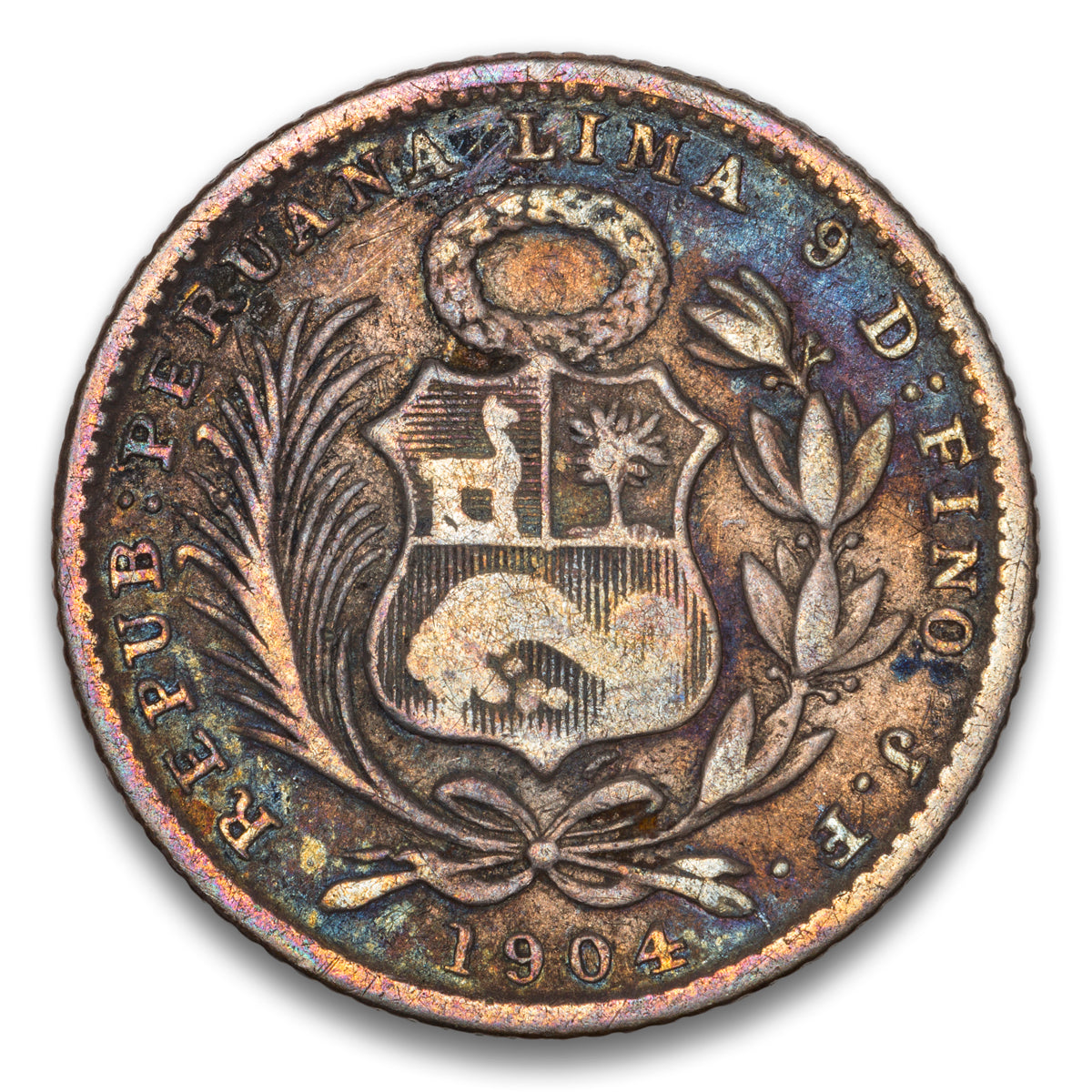 Peru 1 Dinero 1904 JF
