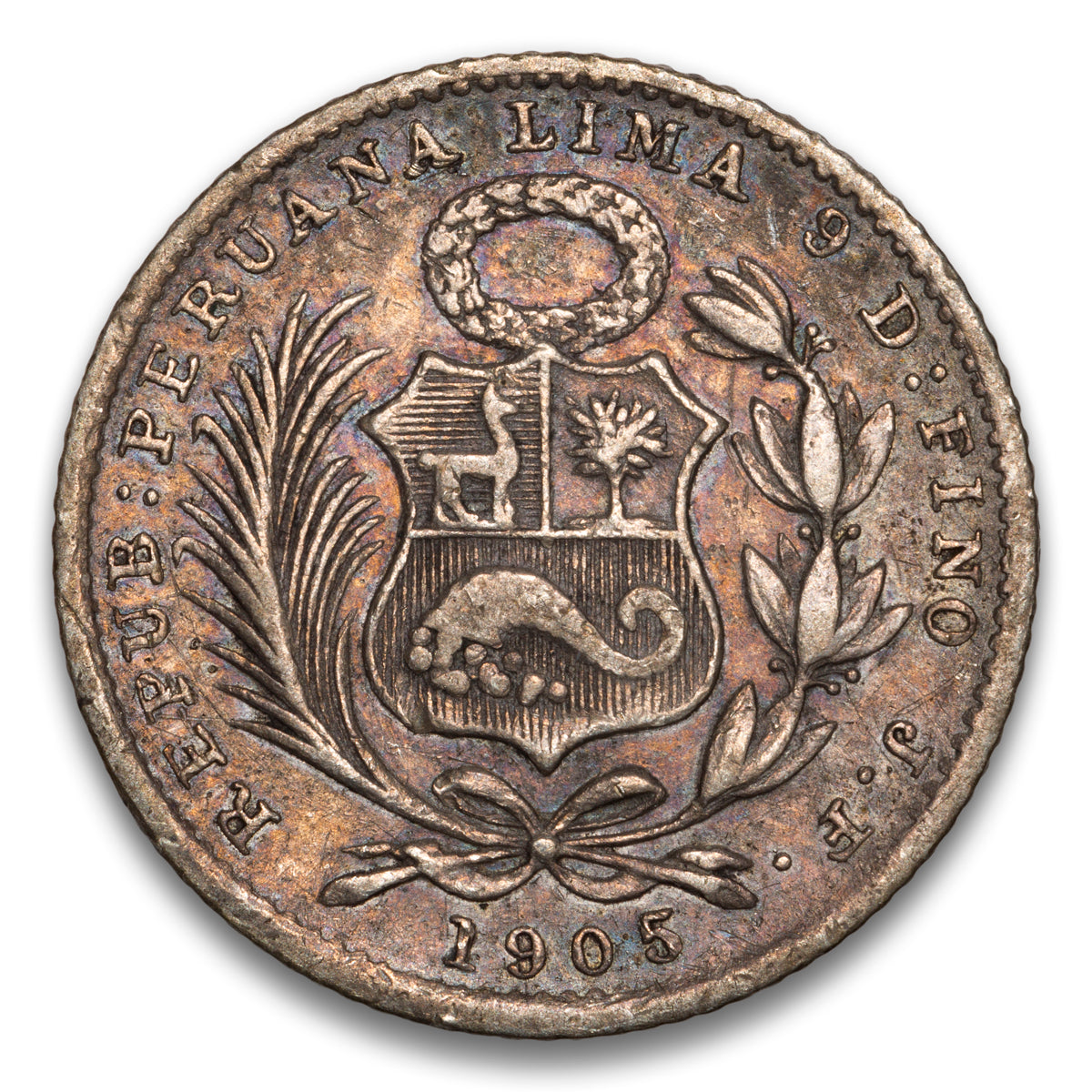 Peru 1 Dinero 1905 JF