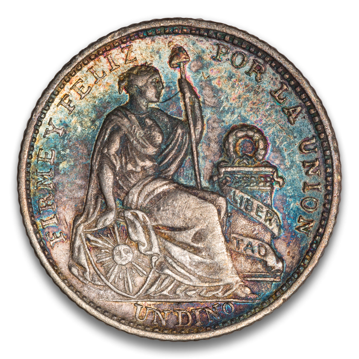 Peru 1 Dinero 1907 FG