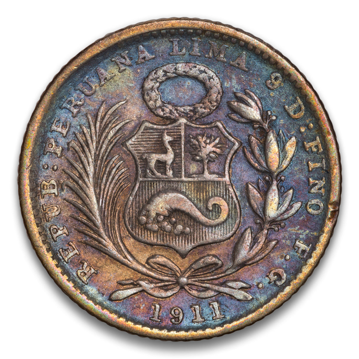 Peru 1 Dinero 1911 FG