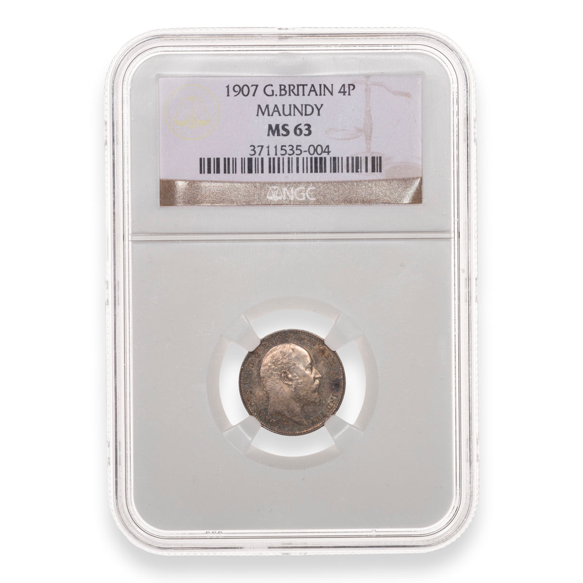 Great Britain 1907 Maundy Set NGC MS-65