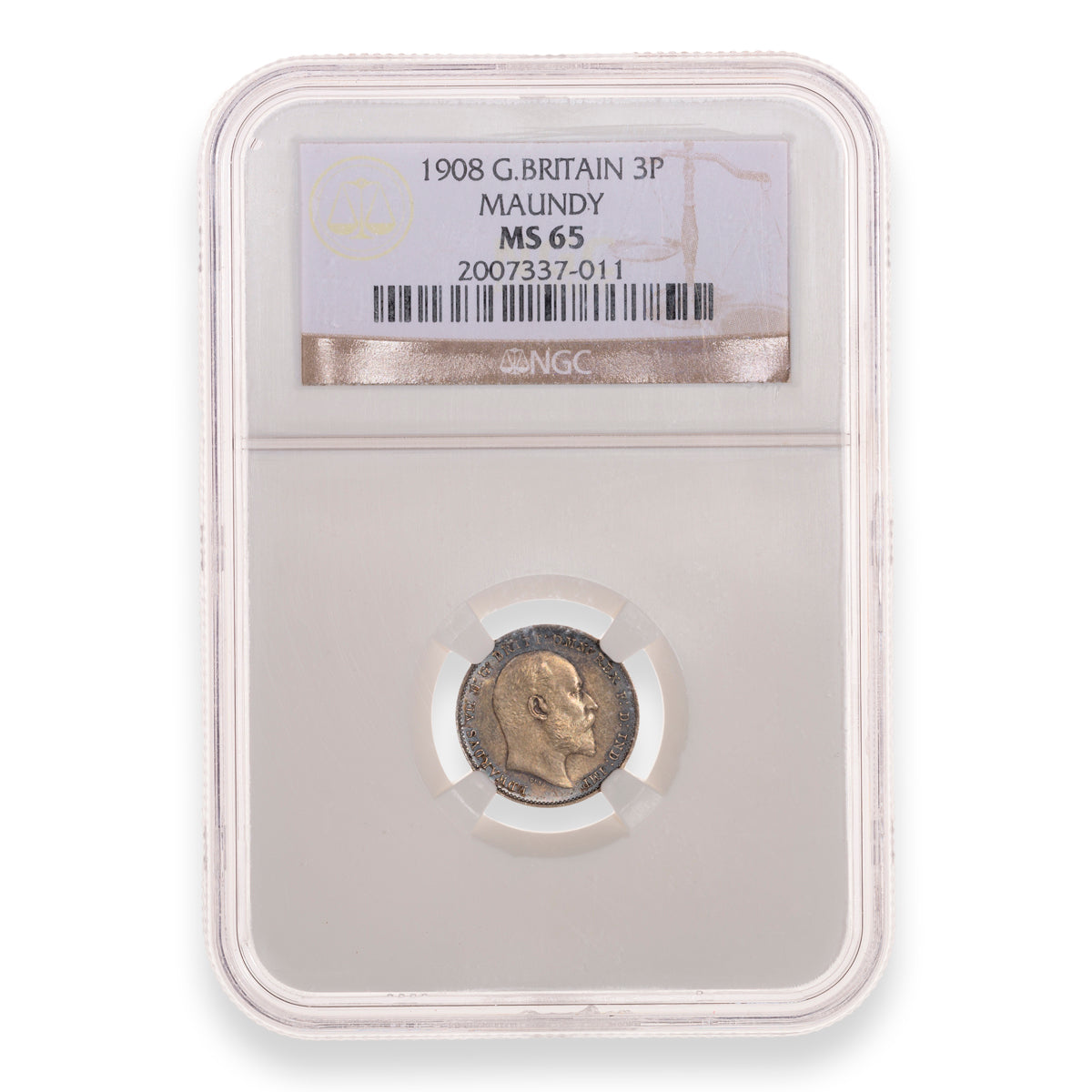 Great Britain 1908 Maundy Set NGC MS-65
