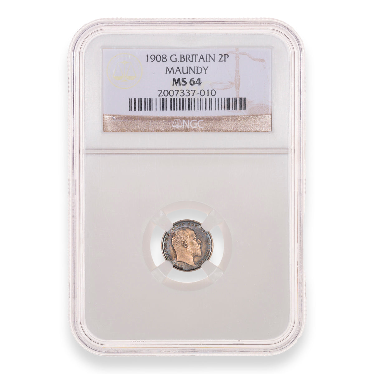 Great Britain 1908 Maundy Set NGC MS-65