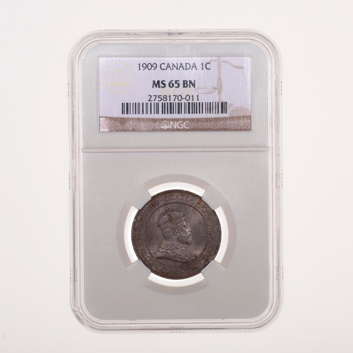 1 Cent 1909 NGC MS-65 BN