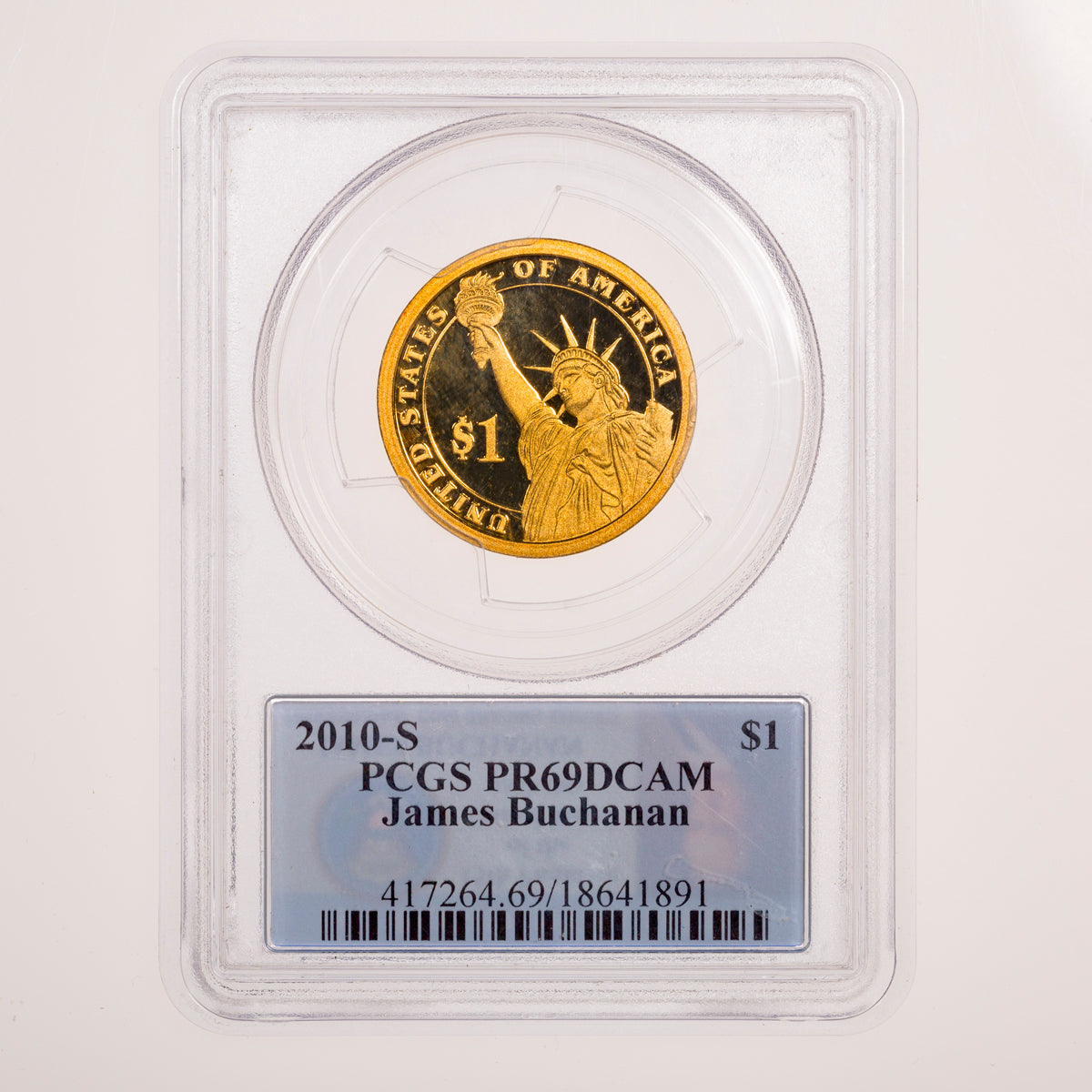 US $1 Presidential 2010S PCGS MS-69 DCAM