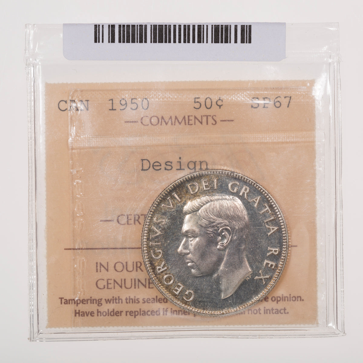 50 Cent 1950 Design ICCS SP-67