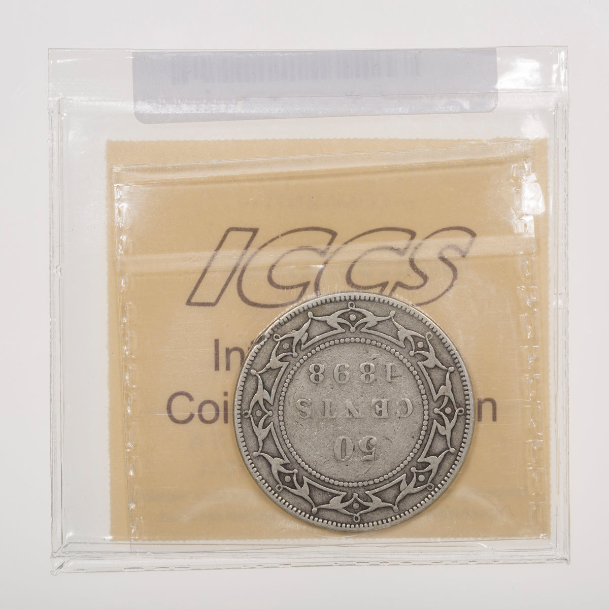 NFLD 50 Cent 1898 Obverse 1; LW ICCS VG-10