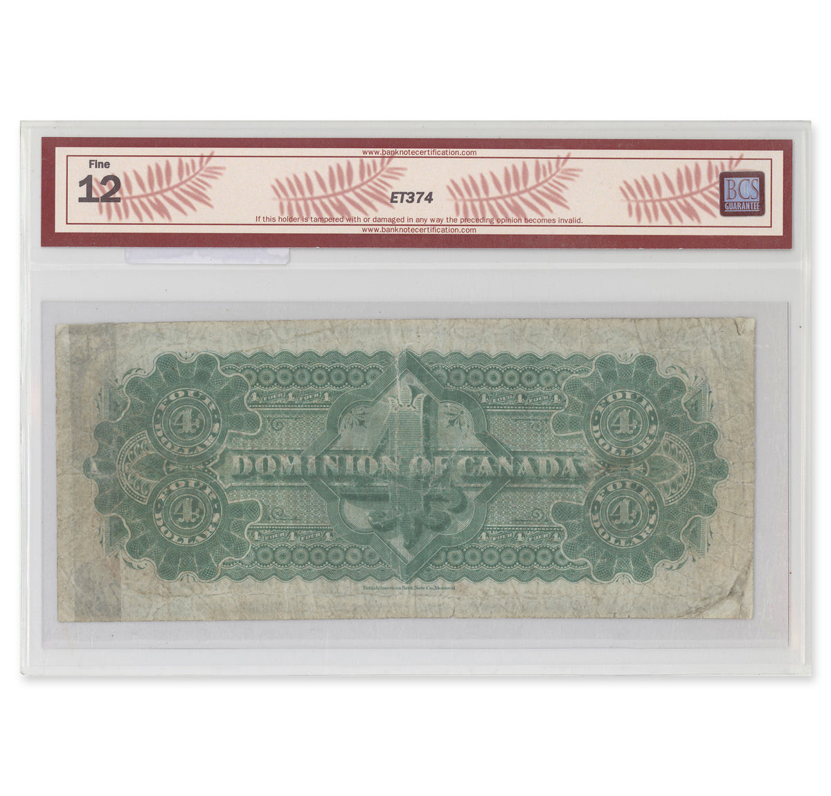 1882 $4 DC-10 various-Courtney BCS F-12