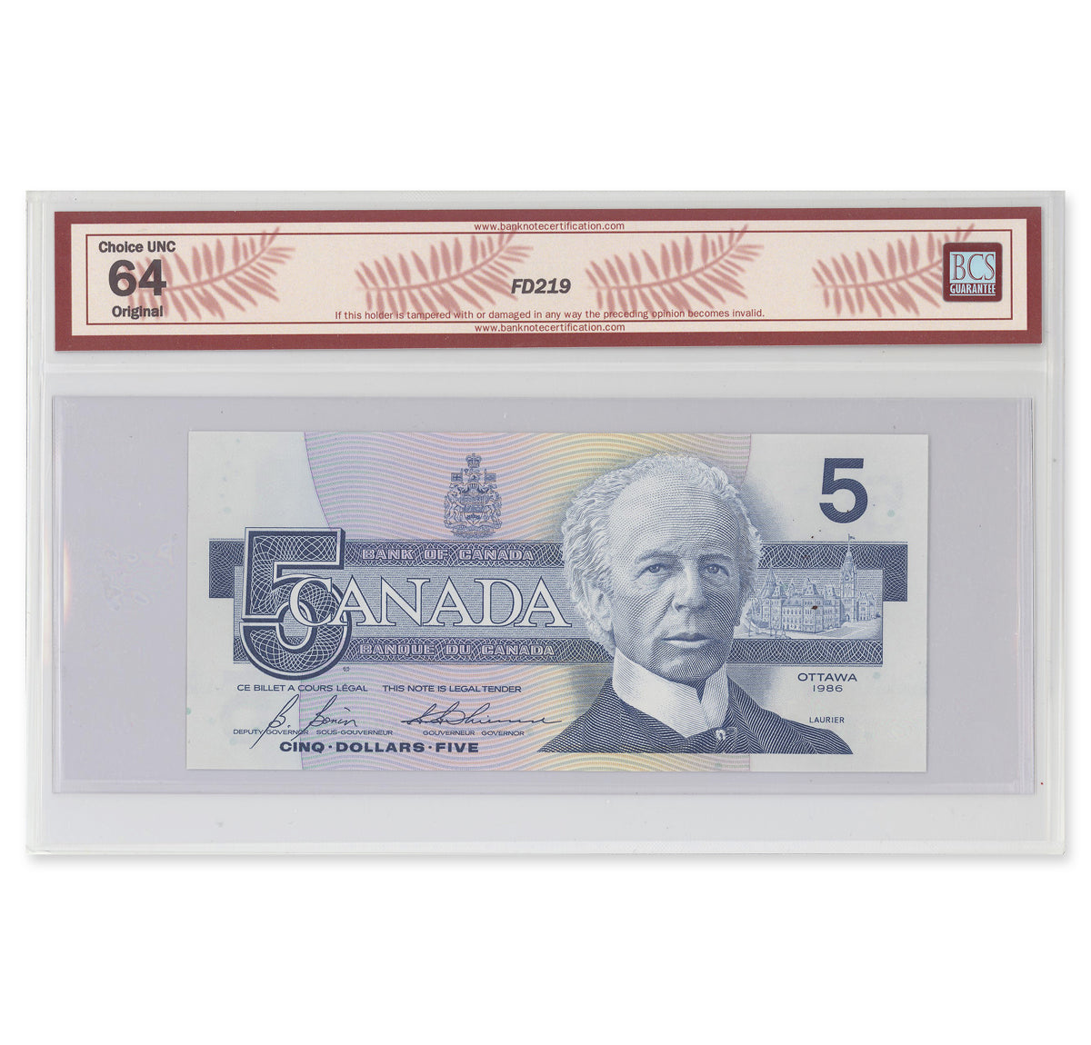 1986 $5 and $10 Low Serial # Pair BC-56c-i-N5-iv, BC-56c-i-N5-iv Bonin-Thiessen Prefix ANA, ADA BCS CUNC-64 Original