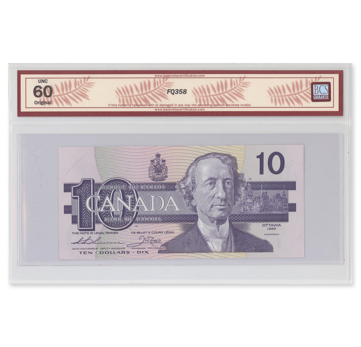 1986 $5 and $10 Low Serial # Pair BC-56c-i-N5-iv, BC-56c-i-N5-iv Bonin-Thiessen Prefix ANA, ADA BCS CUNC-64 Original