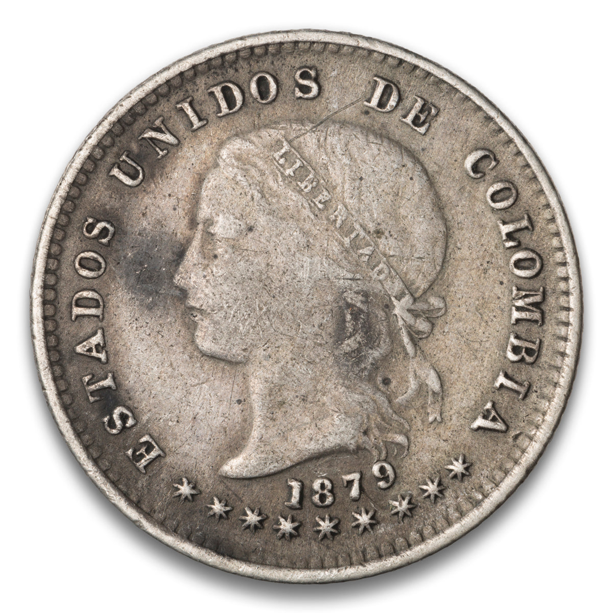 Colombia 10 Centavos 1879