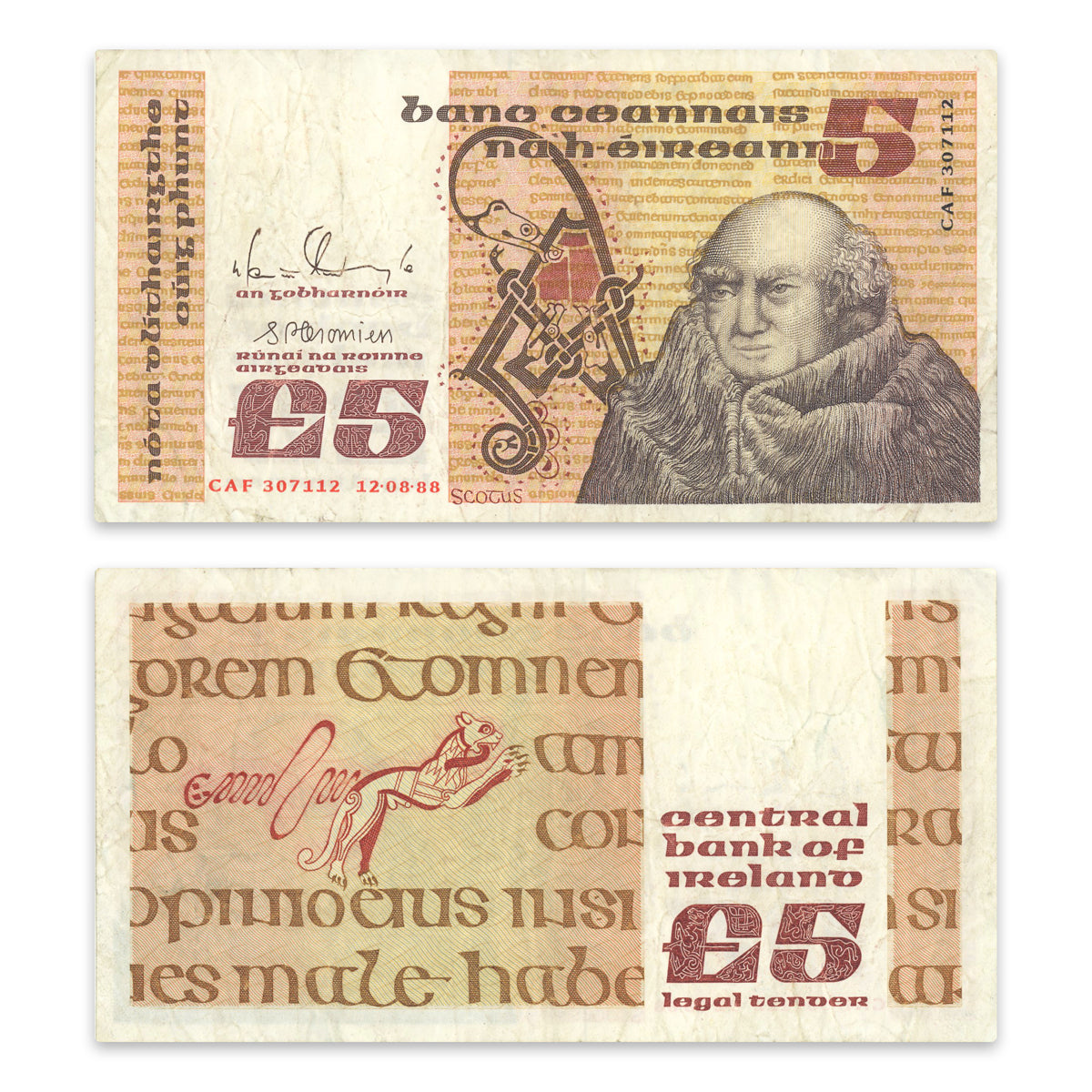 Ireland - Republic 5 Pounds 1987 P# 71e VF-20
