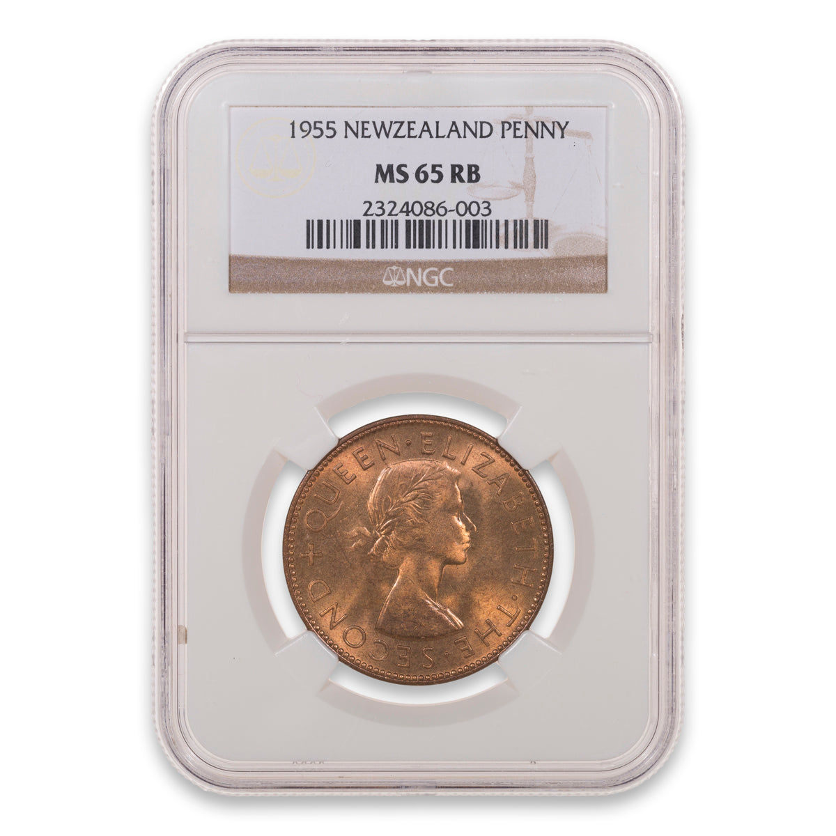 New Zealand Penny NGC MS-65 RB