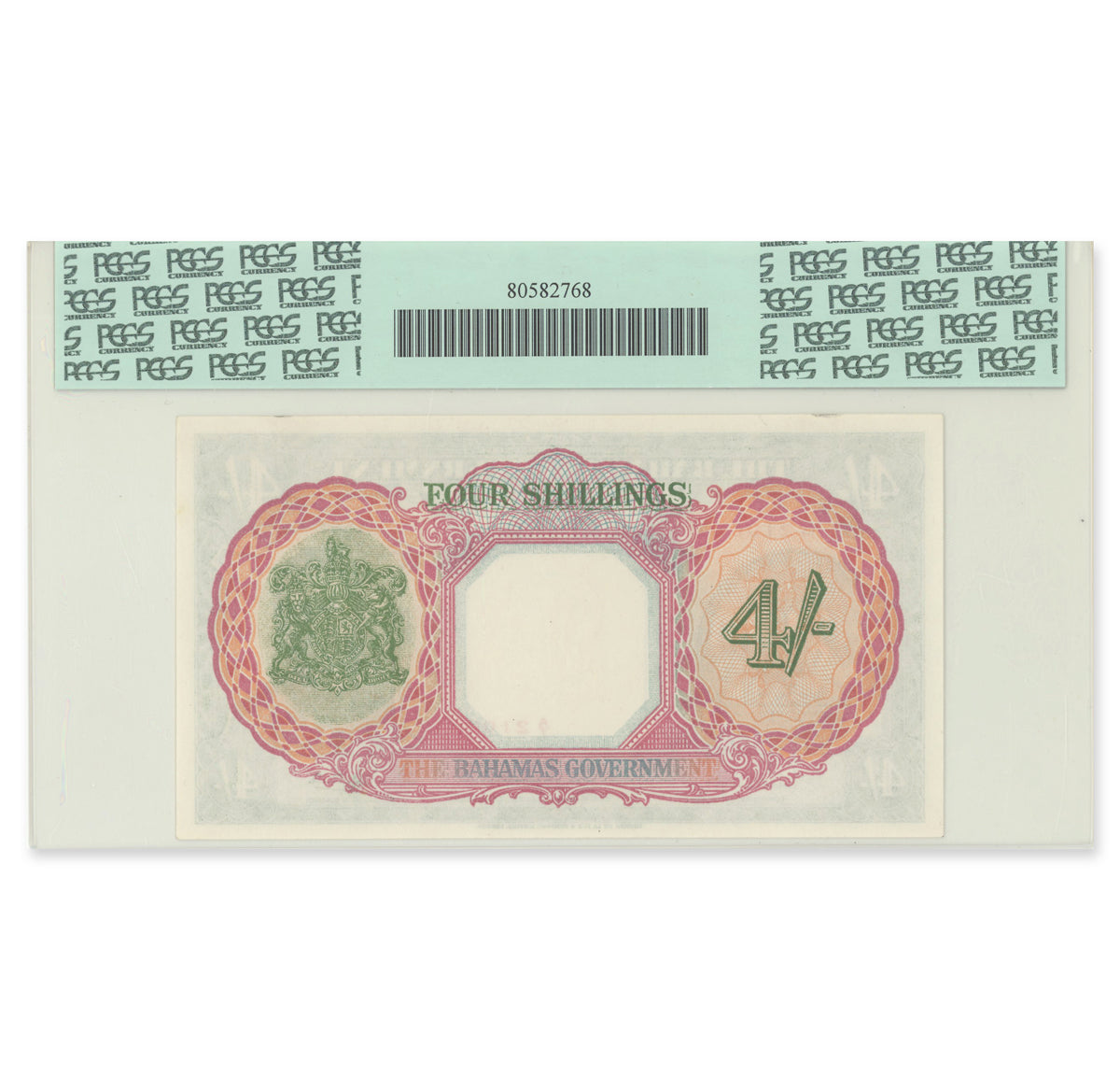 Bahamas 1936 4 Shillings P# 9e PCGS CUNC-64 PPQ